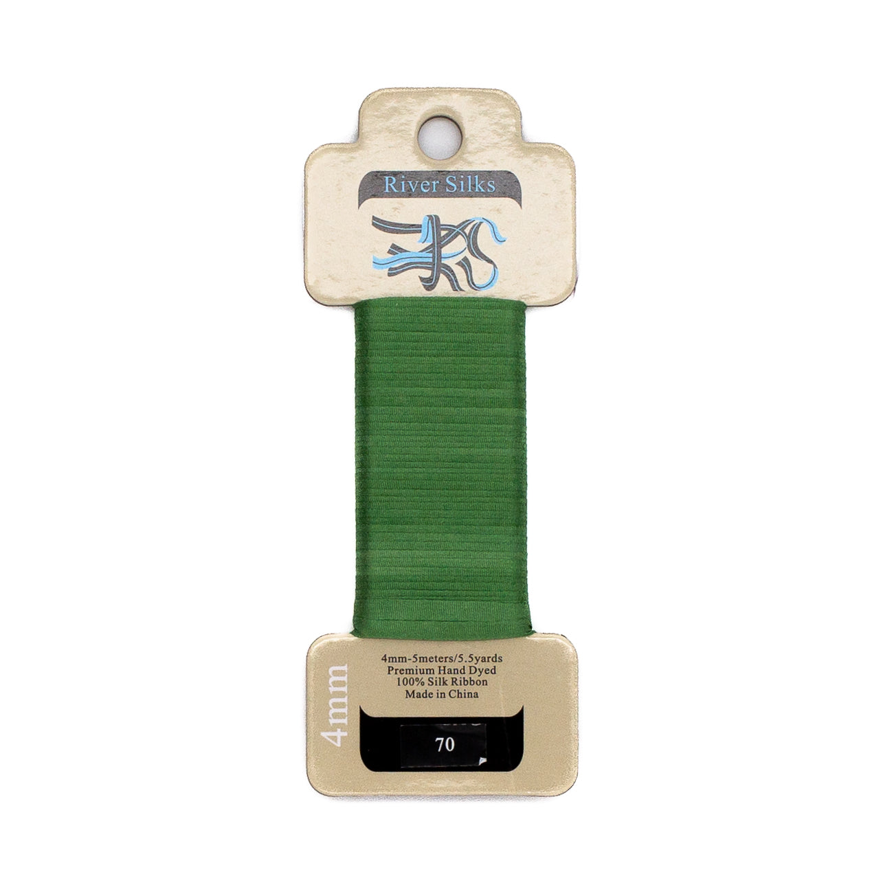 River Silks 4mm - 70 Stone Green