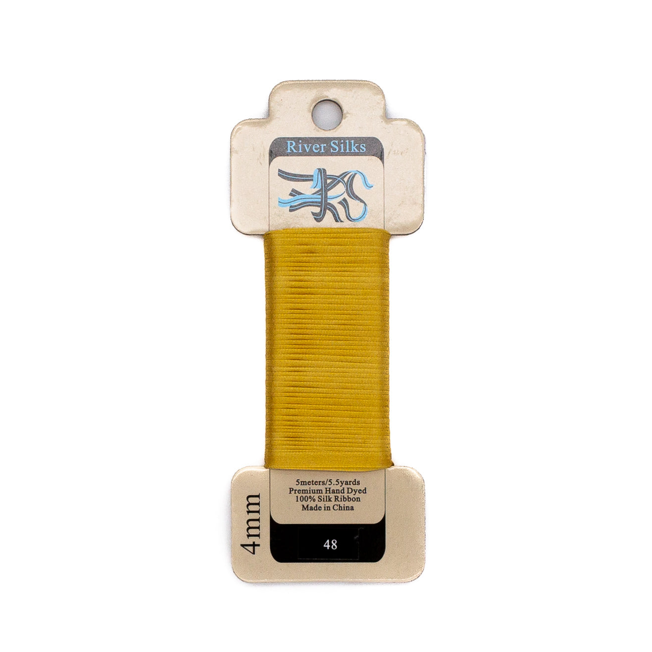River Silks 4mm - 48 Yolk Yellow