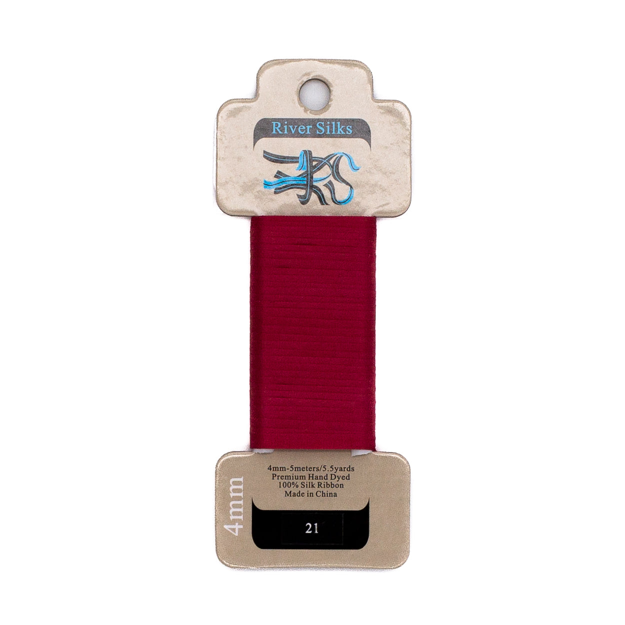 River Silks 4mm - 21 Rose Red