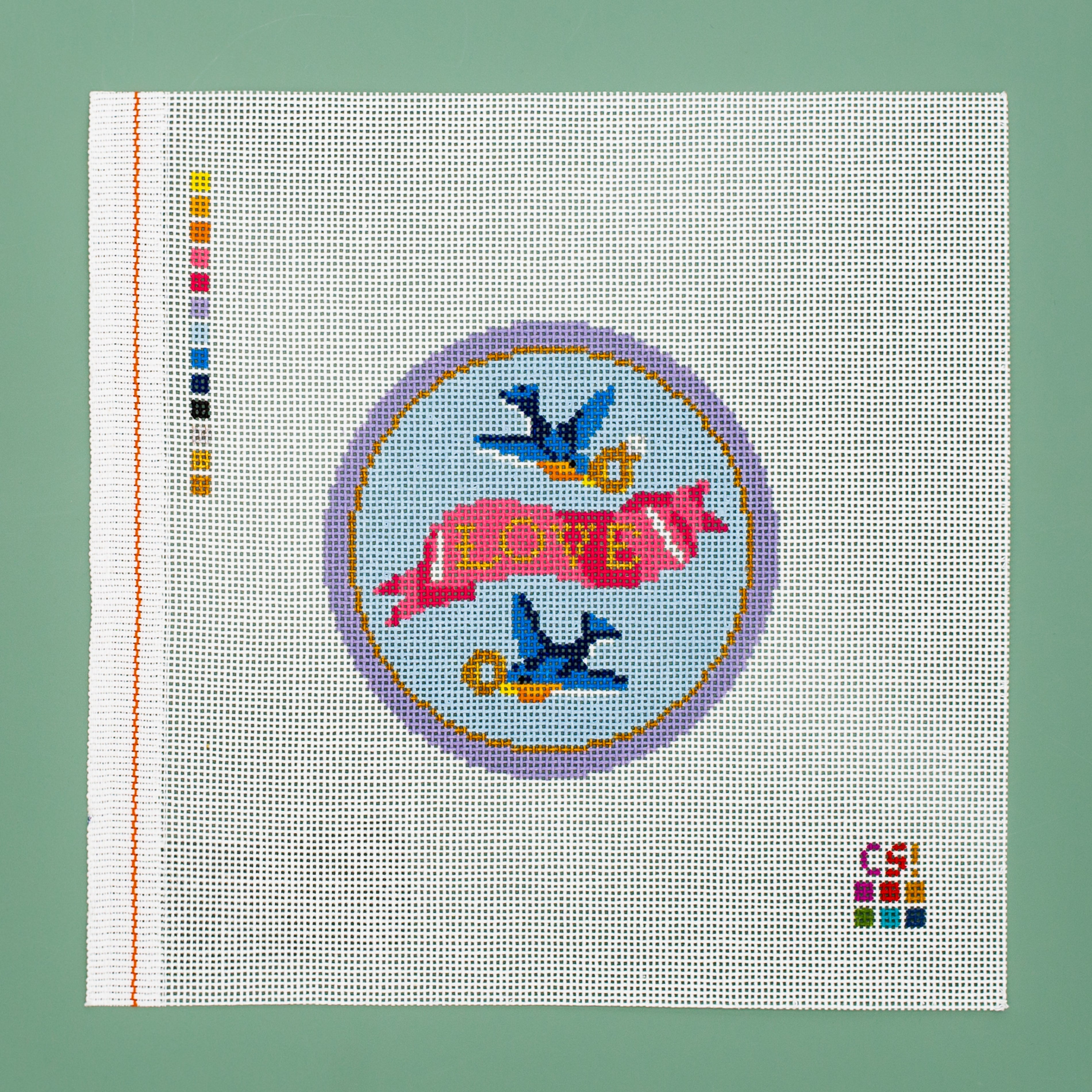 Love Birds Round (with Writing)