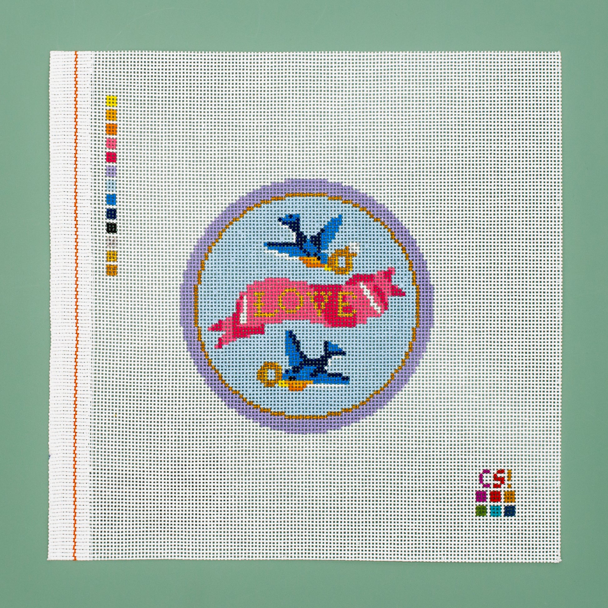 Love Birds Round (with Writing)