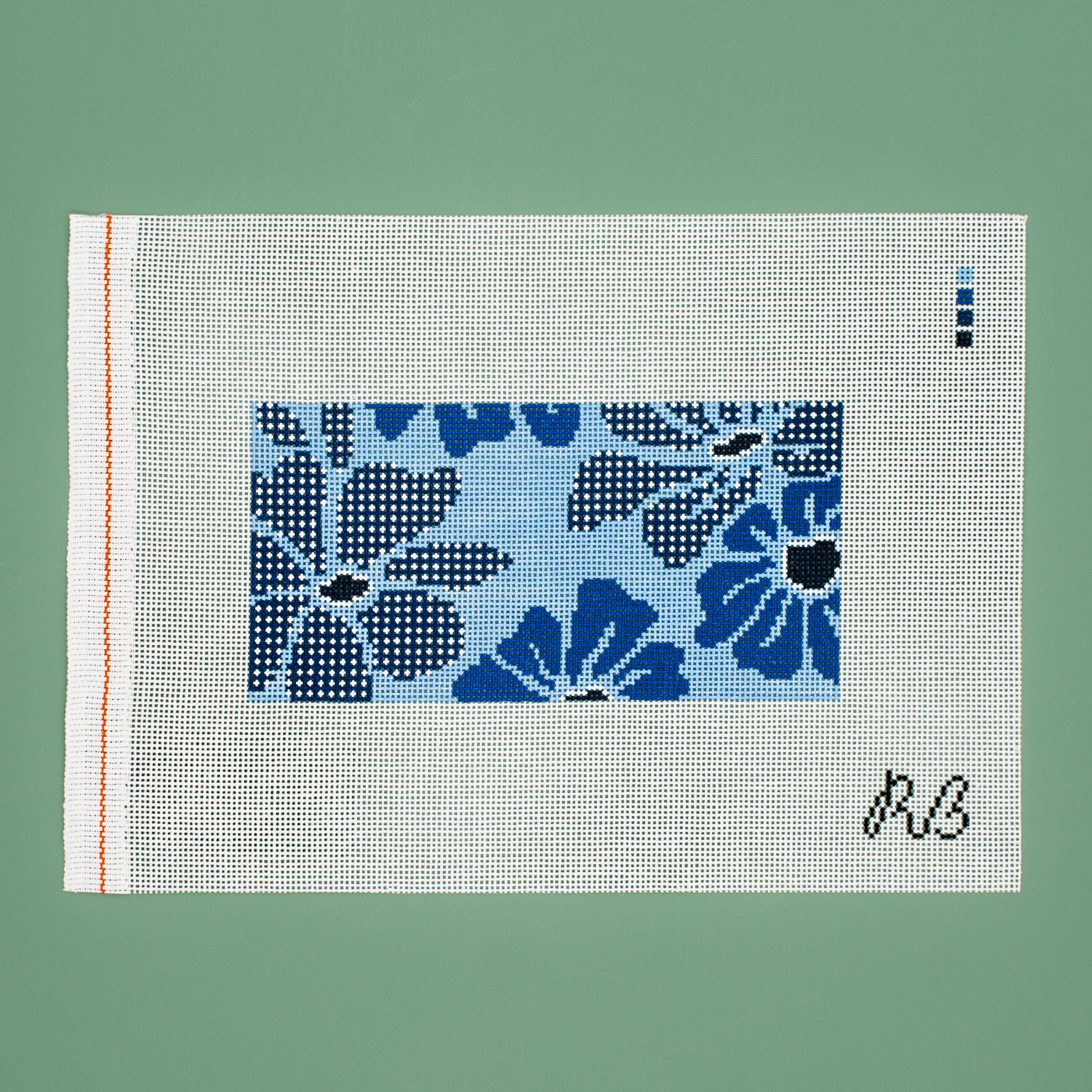 Gingham Bloom (Blue)