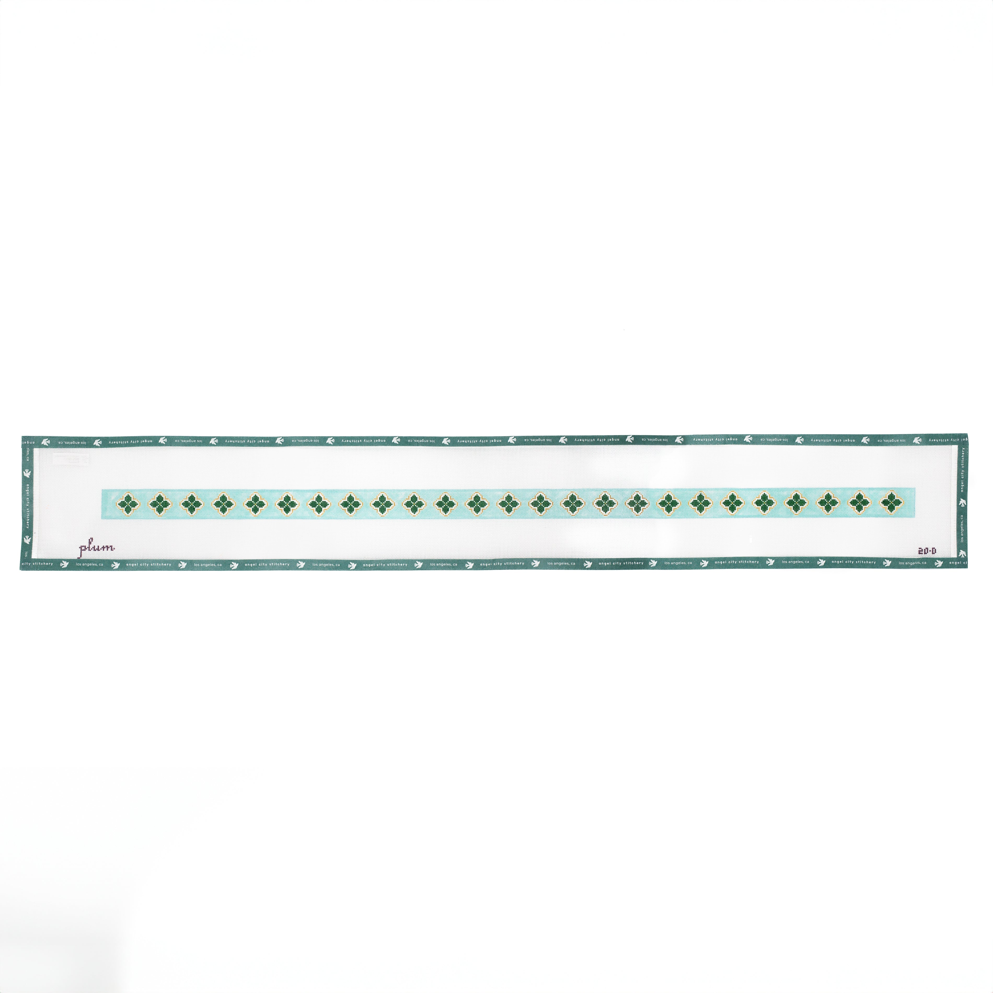 Floral Geometric - Aqua & Kelly Green (Belt)
