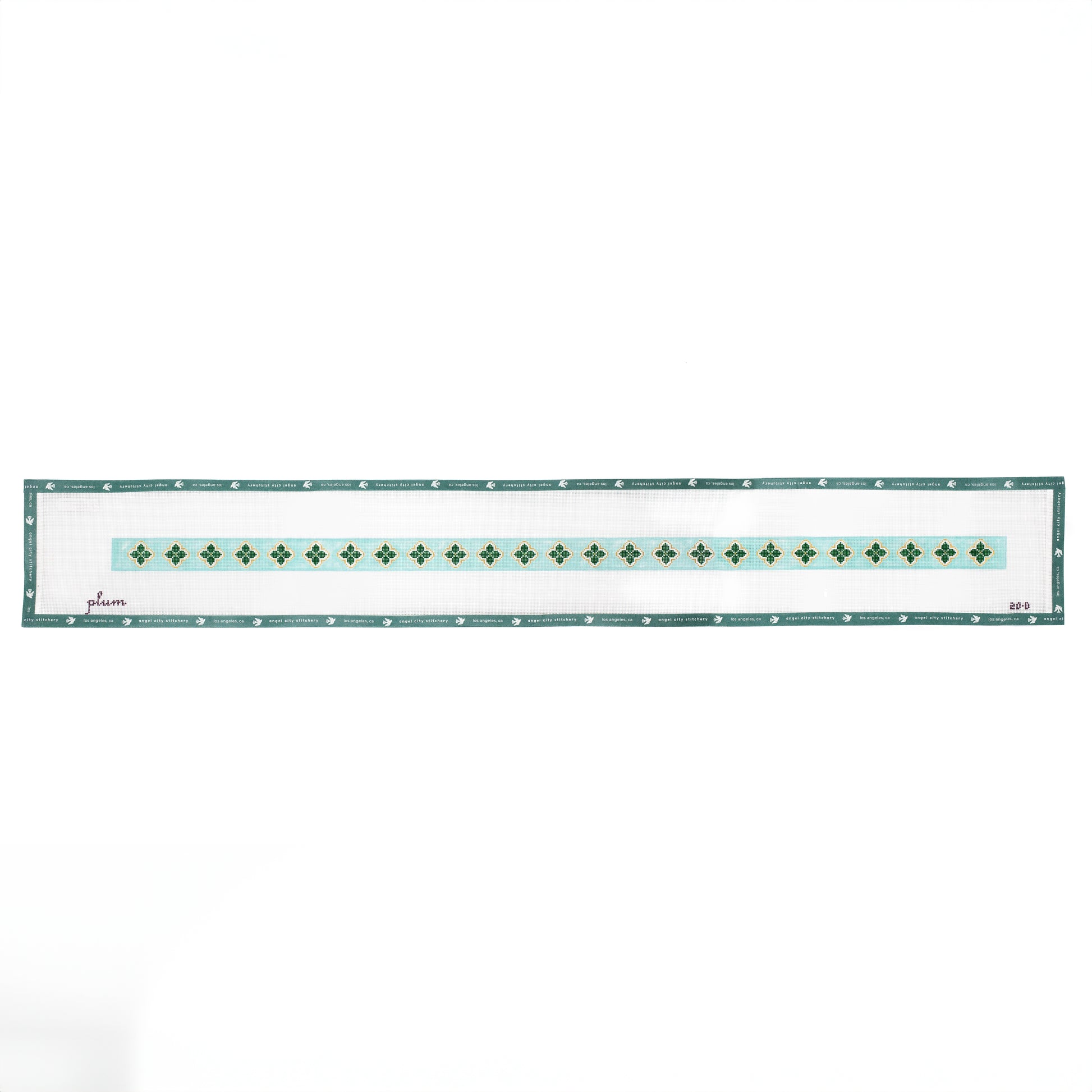 Floral Geometric - Aqua & Kelly Green (Belt)