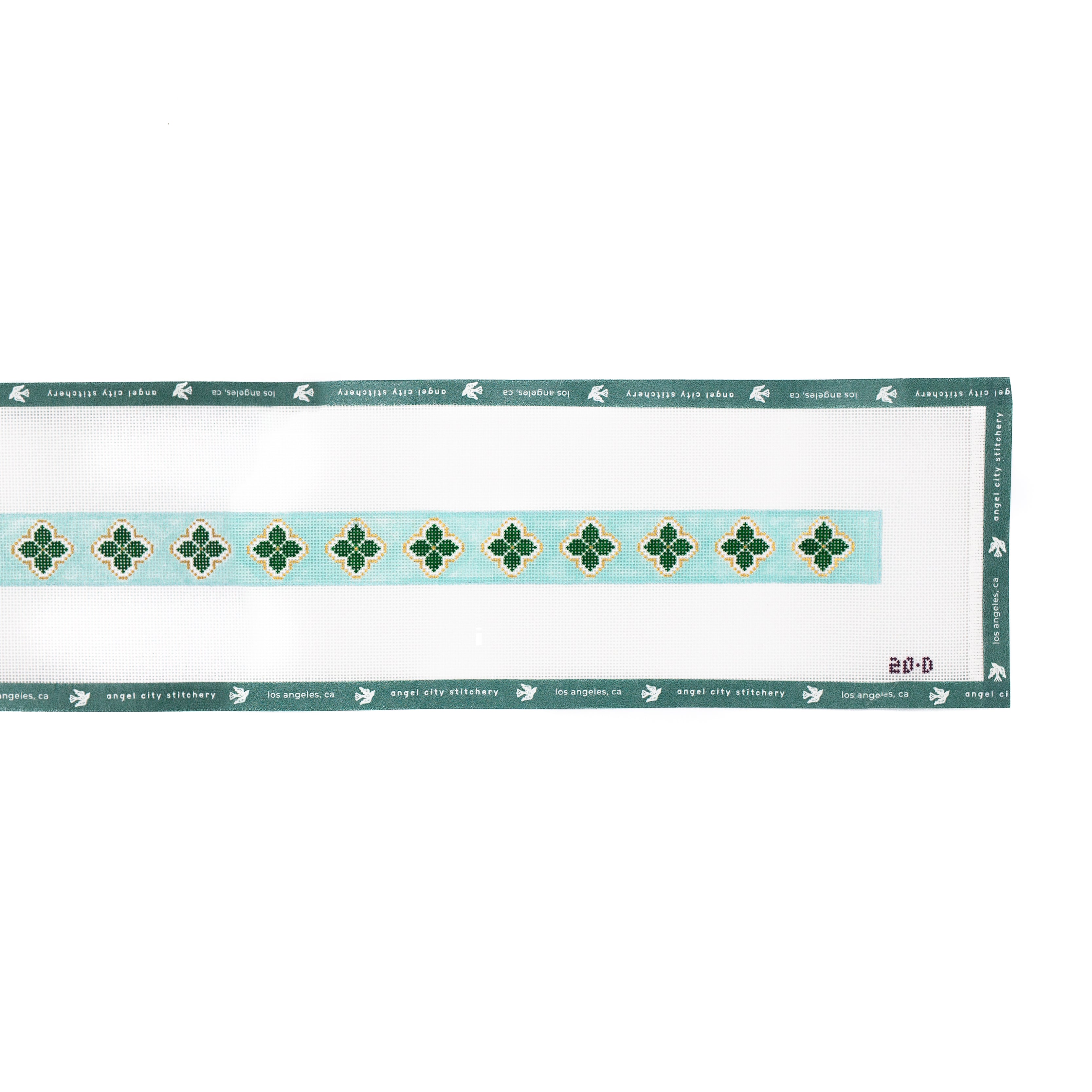 Floral Geometric - Aqua & Kelly Green (Belt)