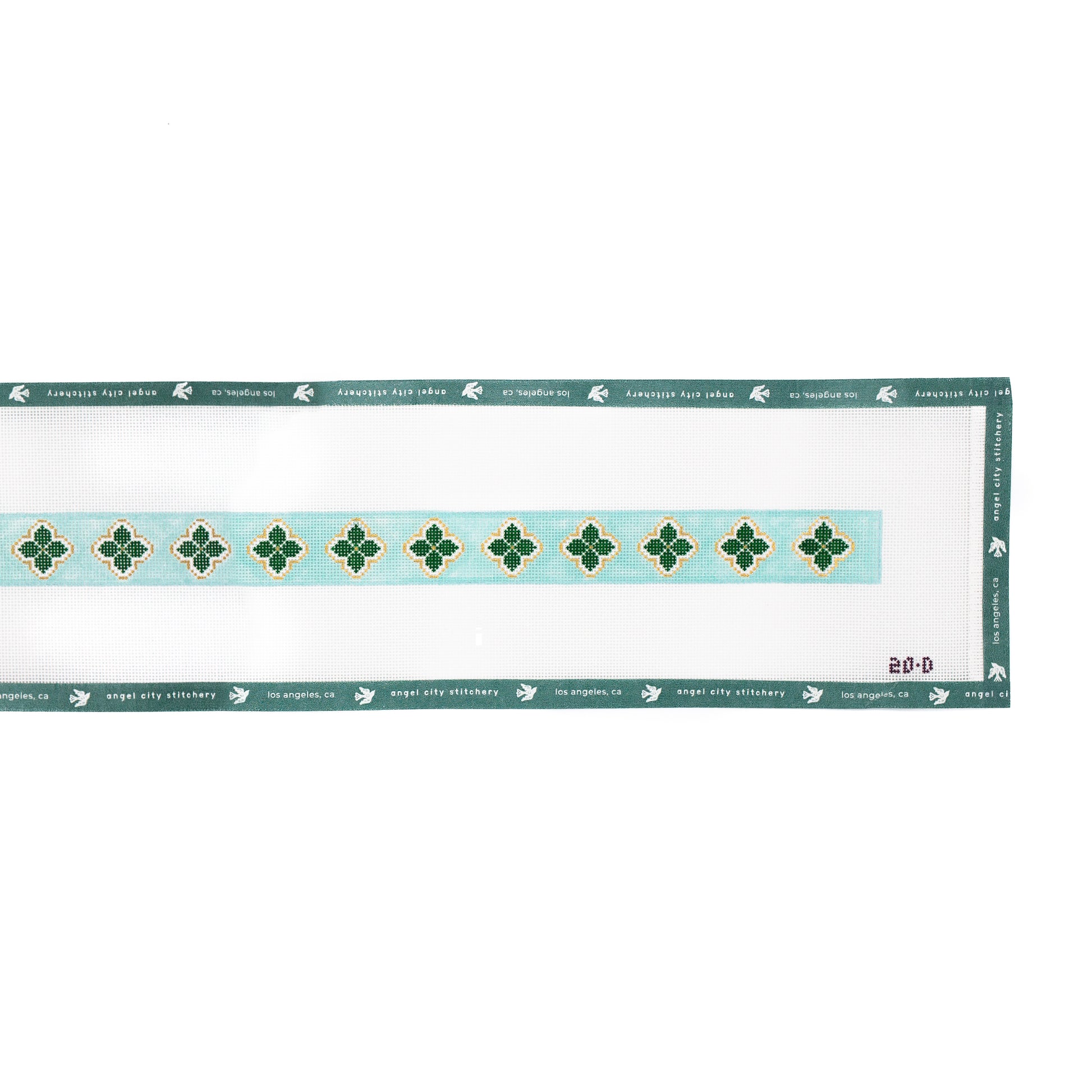Floral Geometric - Aqua & Kelly Green (Belt)
