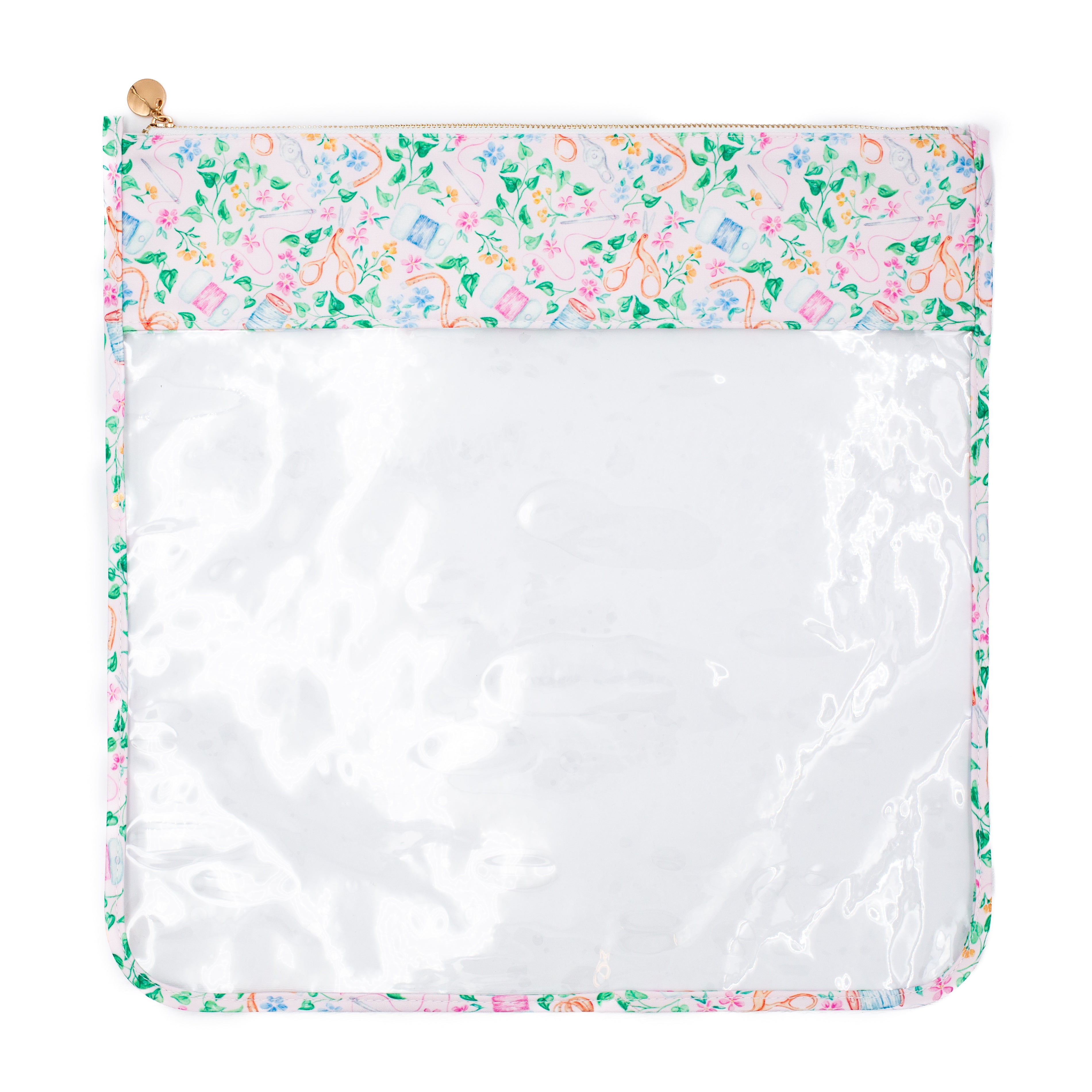 Large Needlepoint Print Project Bag
