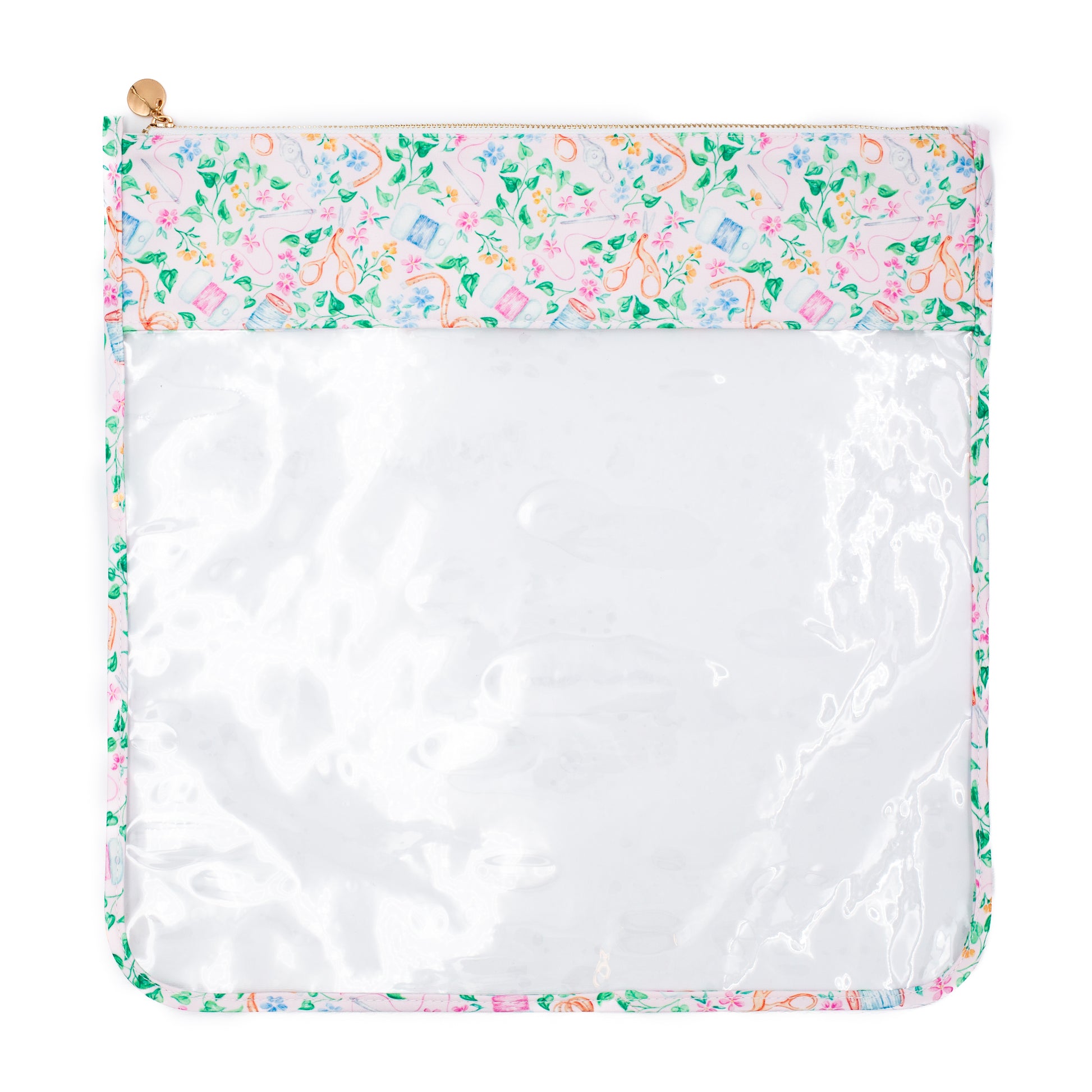 Large Needlepoint Print Project Bag