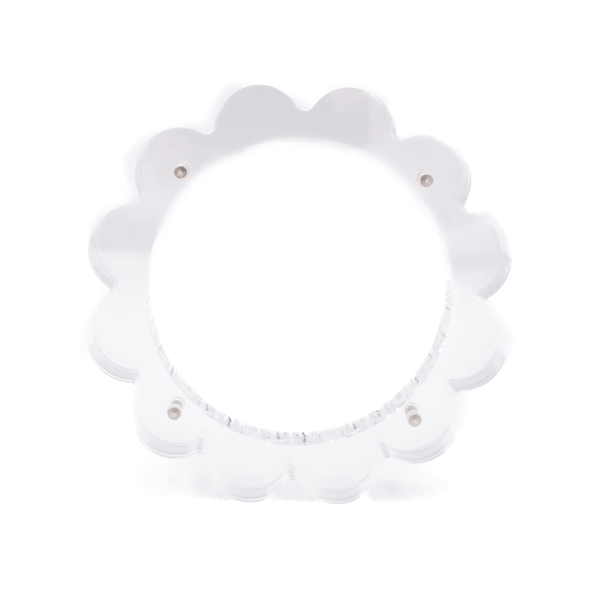Scallop Acrylic Frame - 4" Circle