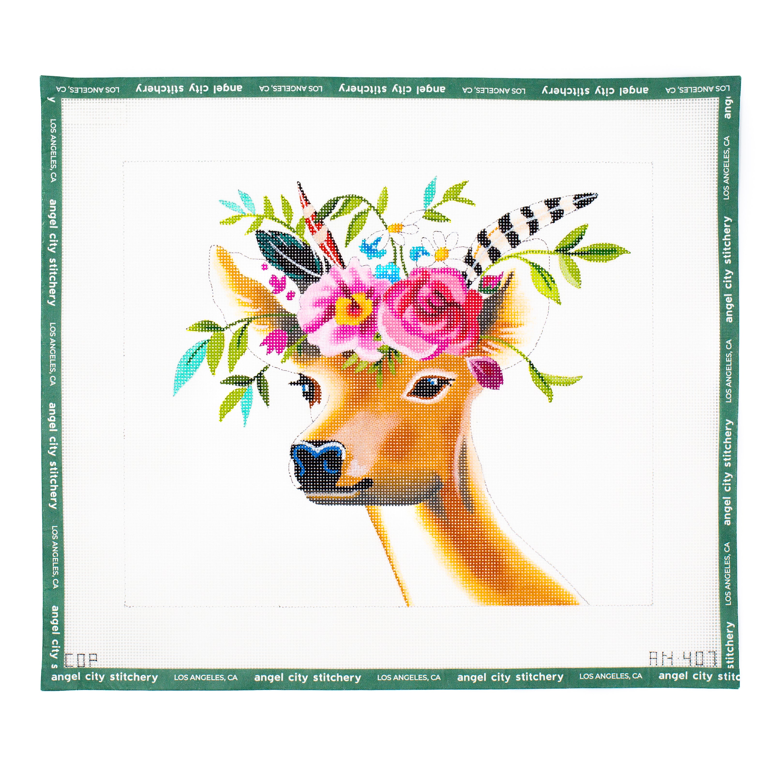 Deer with Florals (AN407)