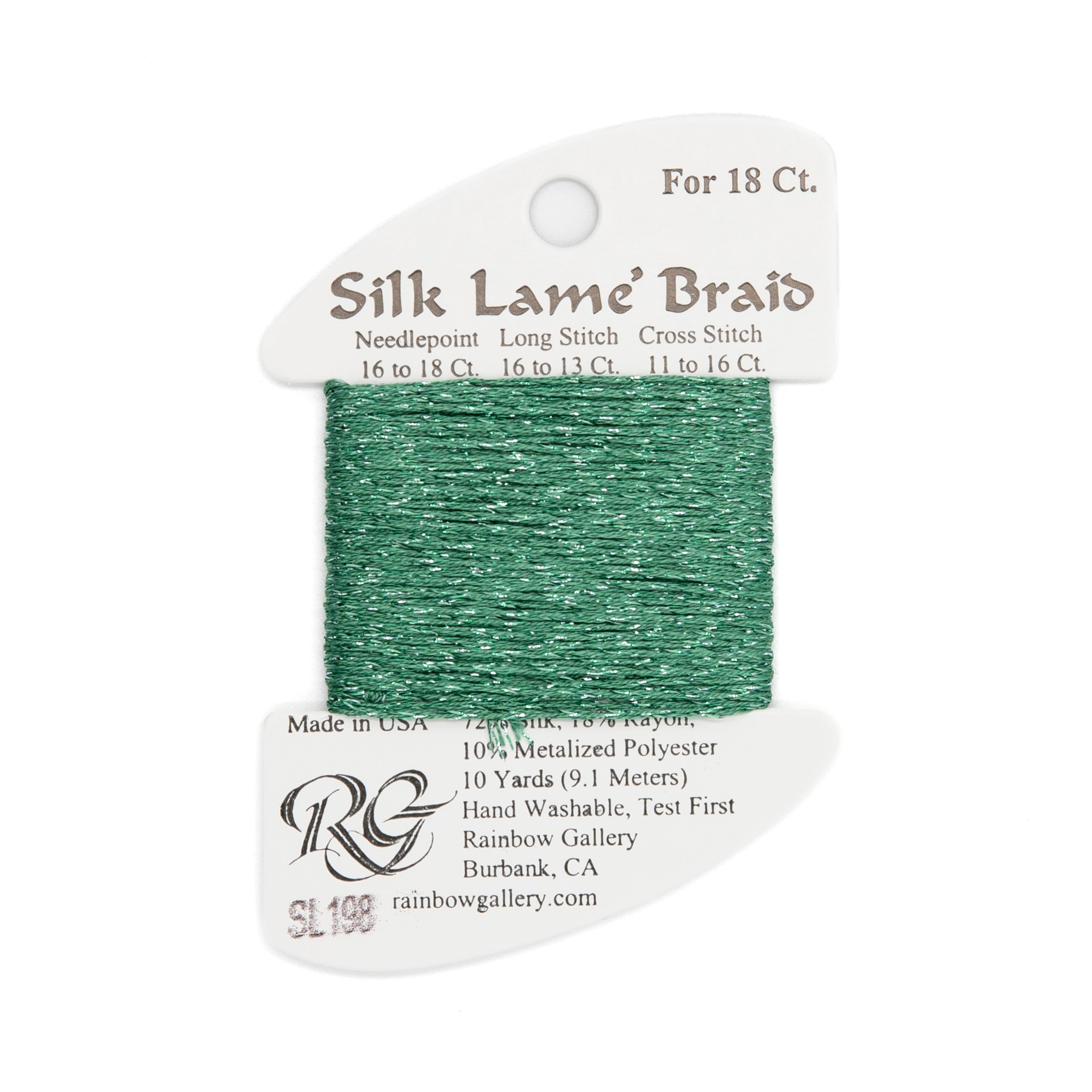 Silk Lame Braid 18 SL198 Wasabi