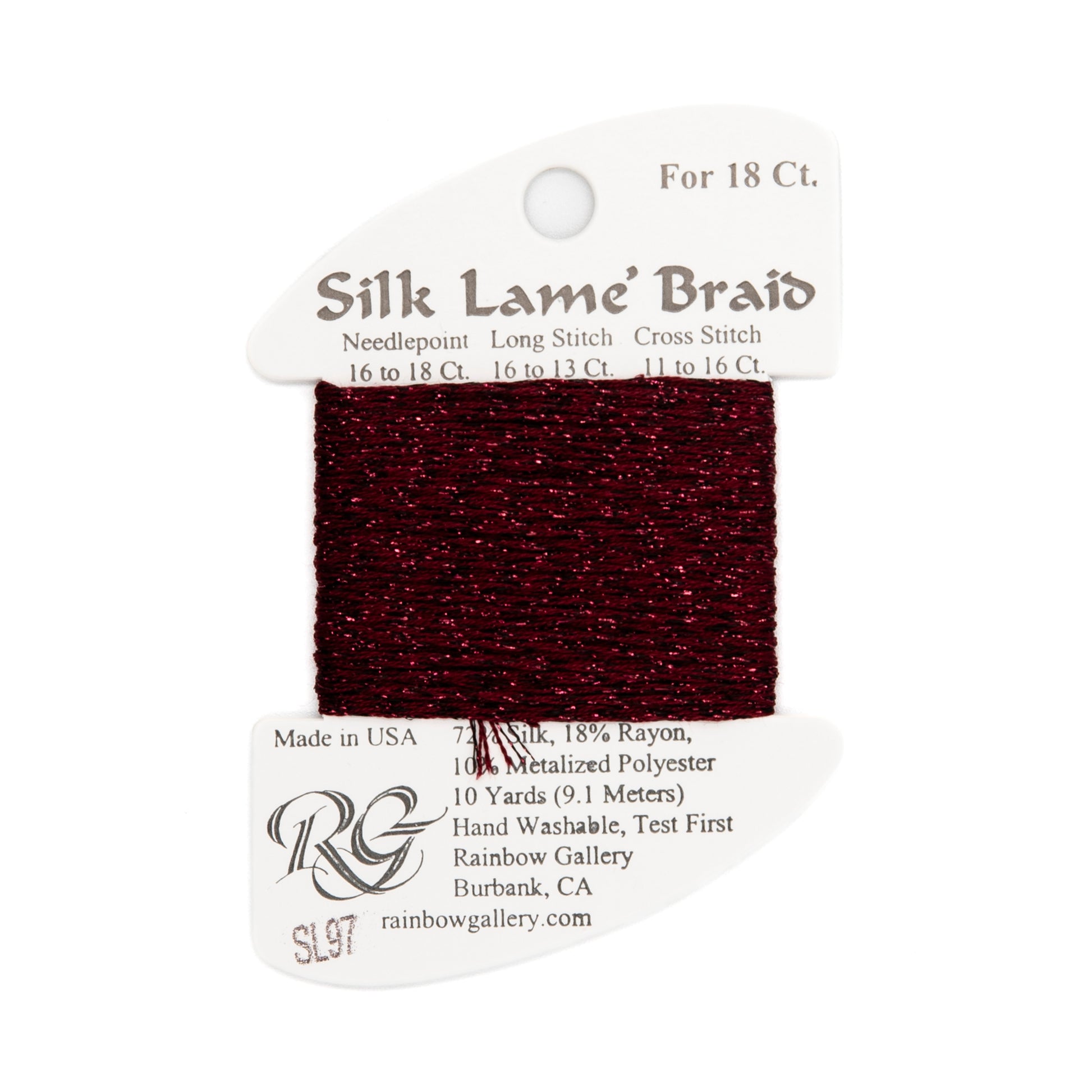 Silk Lame Braid 18 SL97 Ruby Red