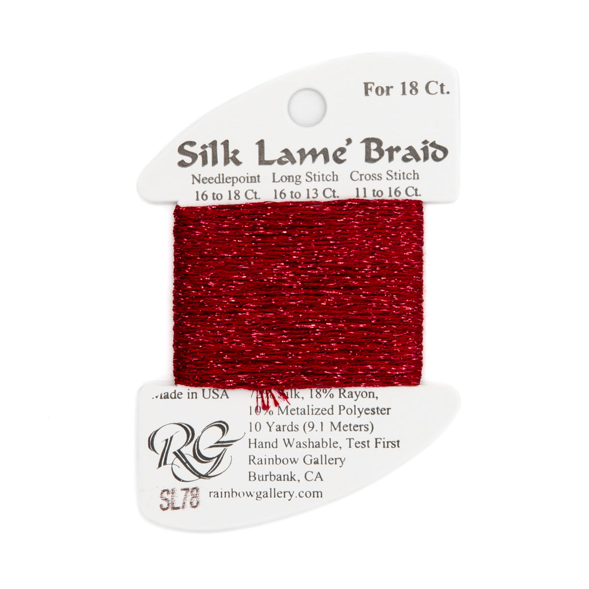 Silk Lame Braid 18 SL78 Cherry
