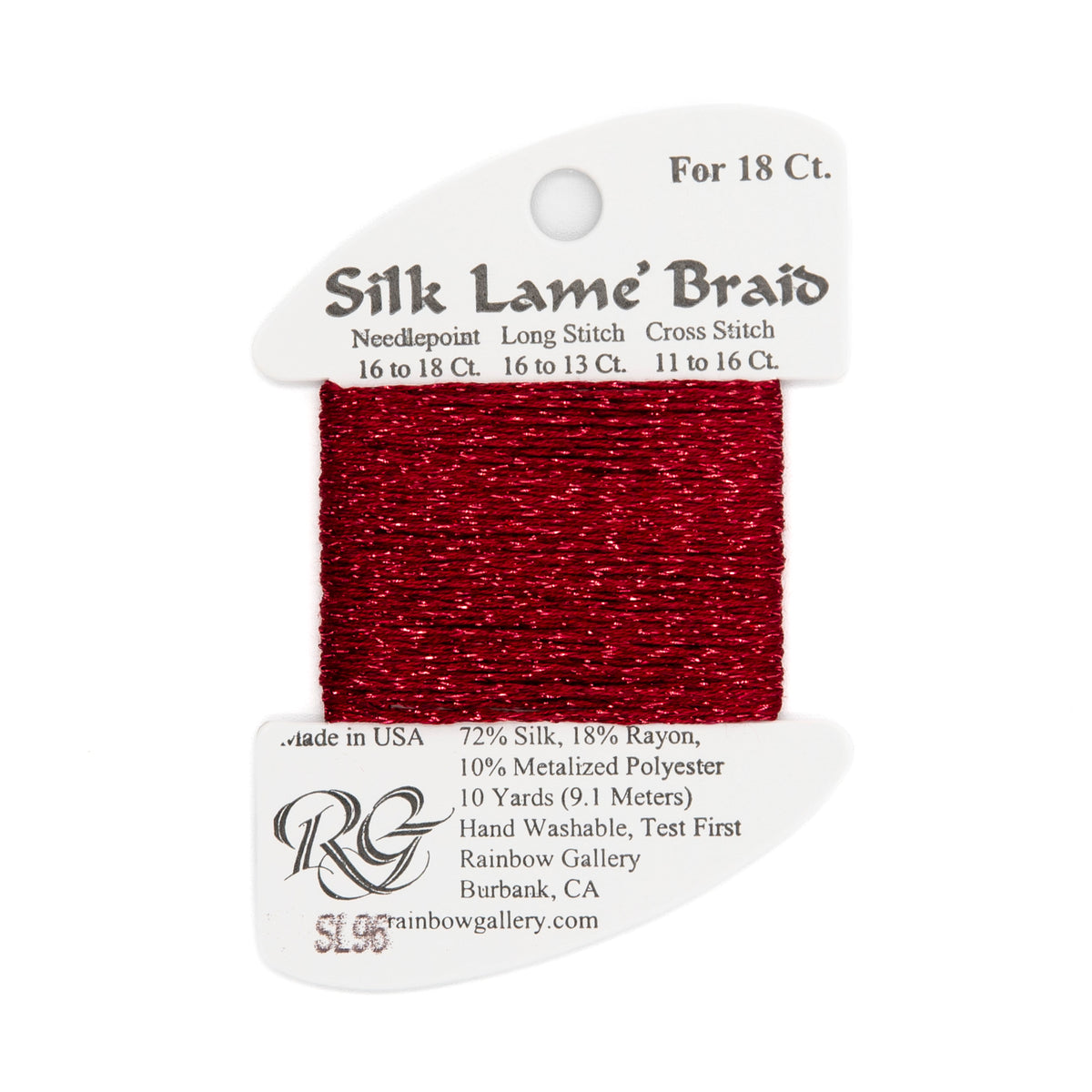Silk Lame Braid 18 SL96 Cranberry
