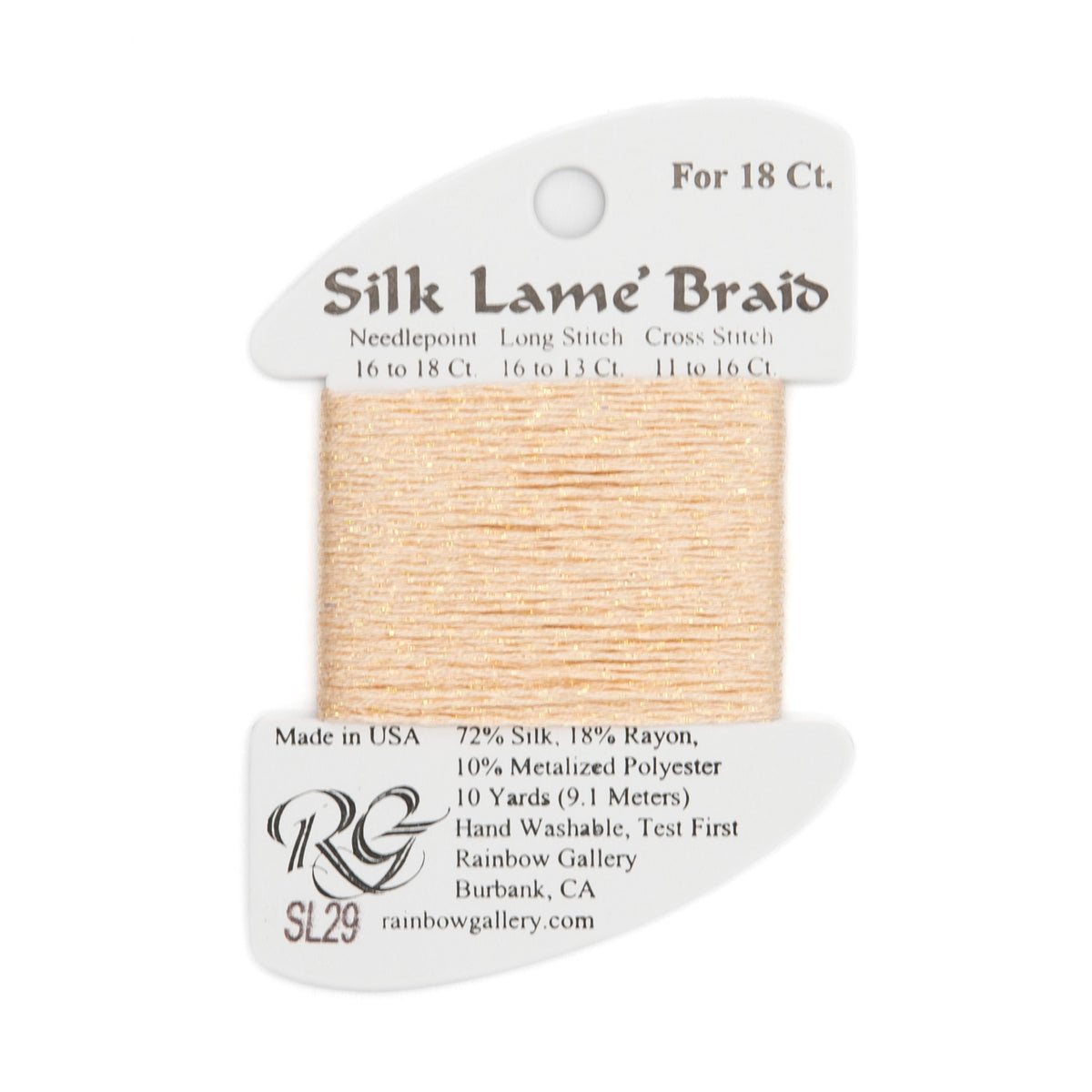 Silk Lame Braid 18 SL29 Chiffon