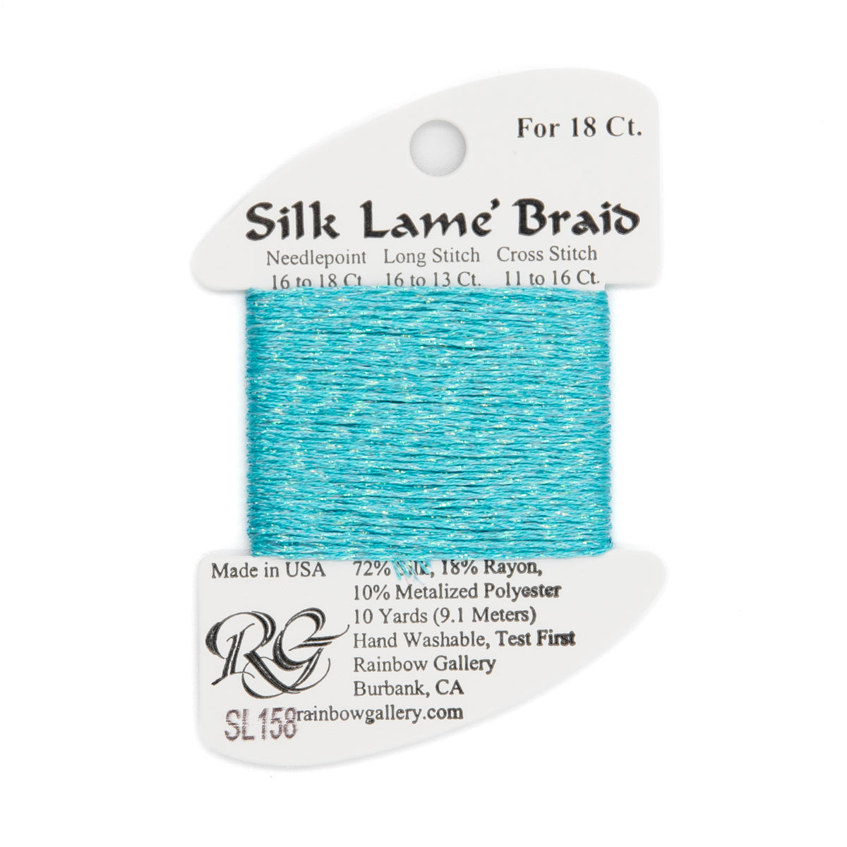 Silk Lame Braid 18 SL158 Capri