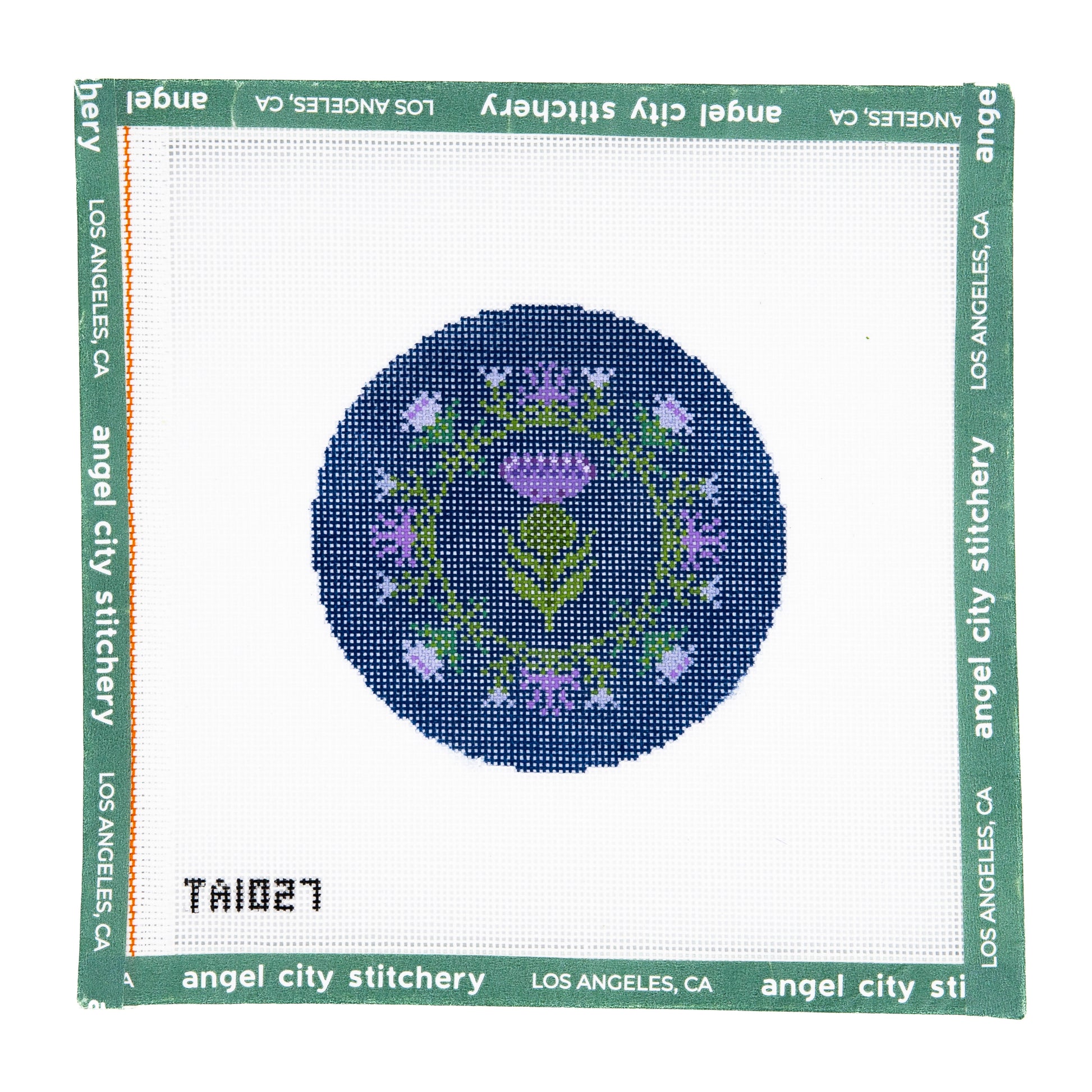 Thistle Round on Navy