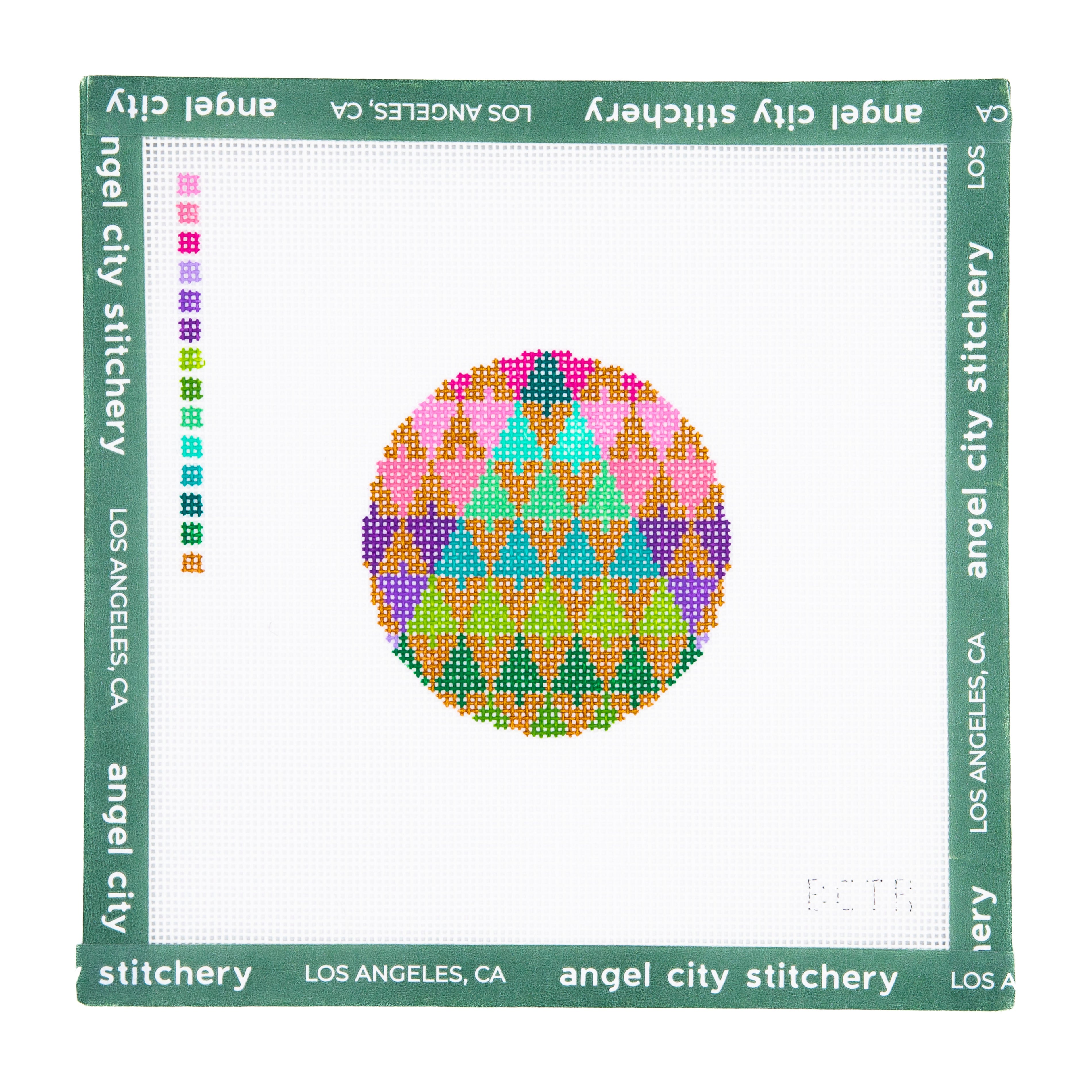 Bargello Christmas Tree Round