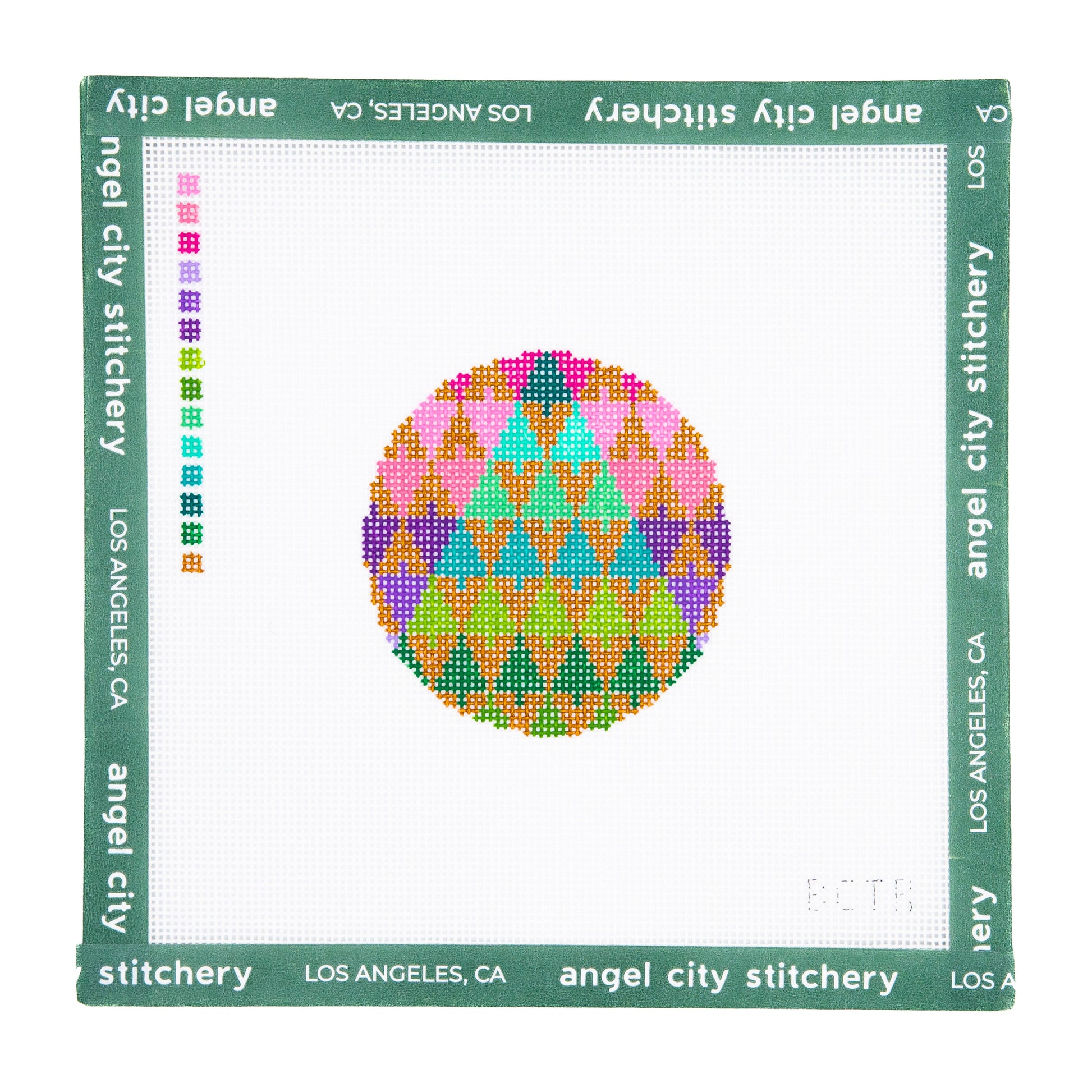 Bargello Christmas Tree Round