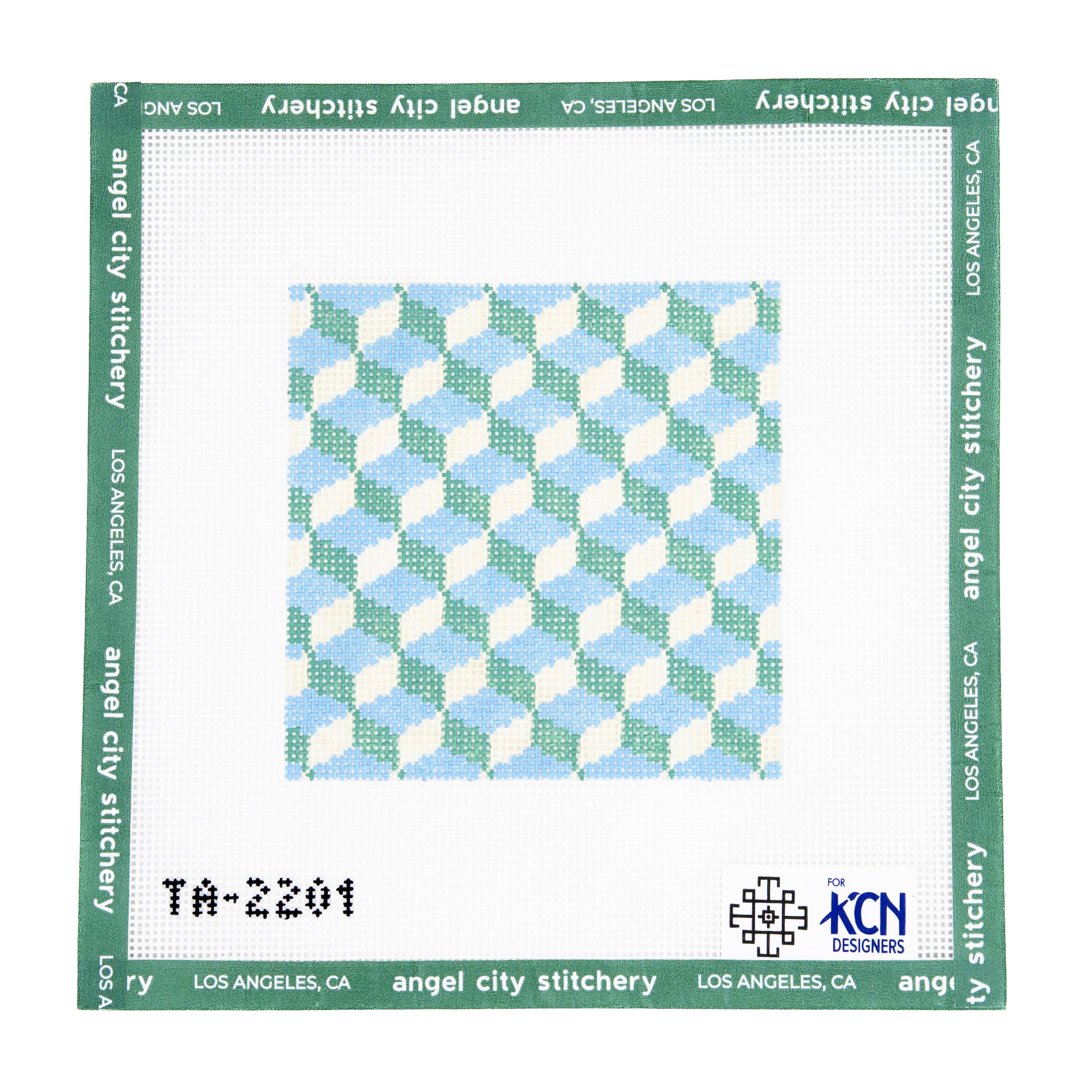 Blocks Square (Blue/Olive/Cream)