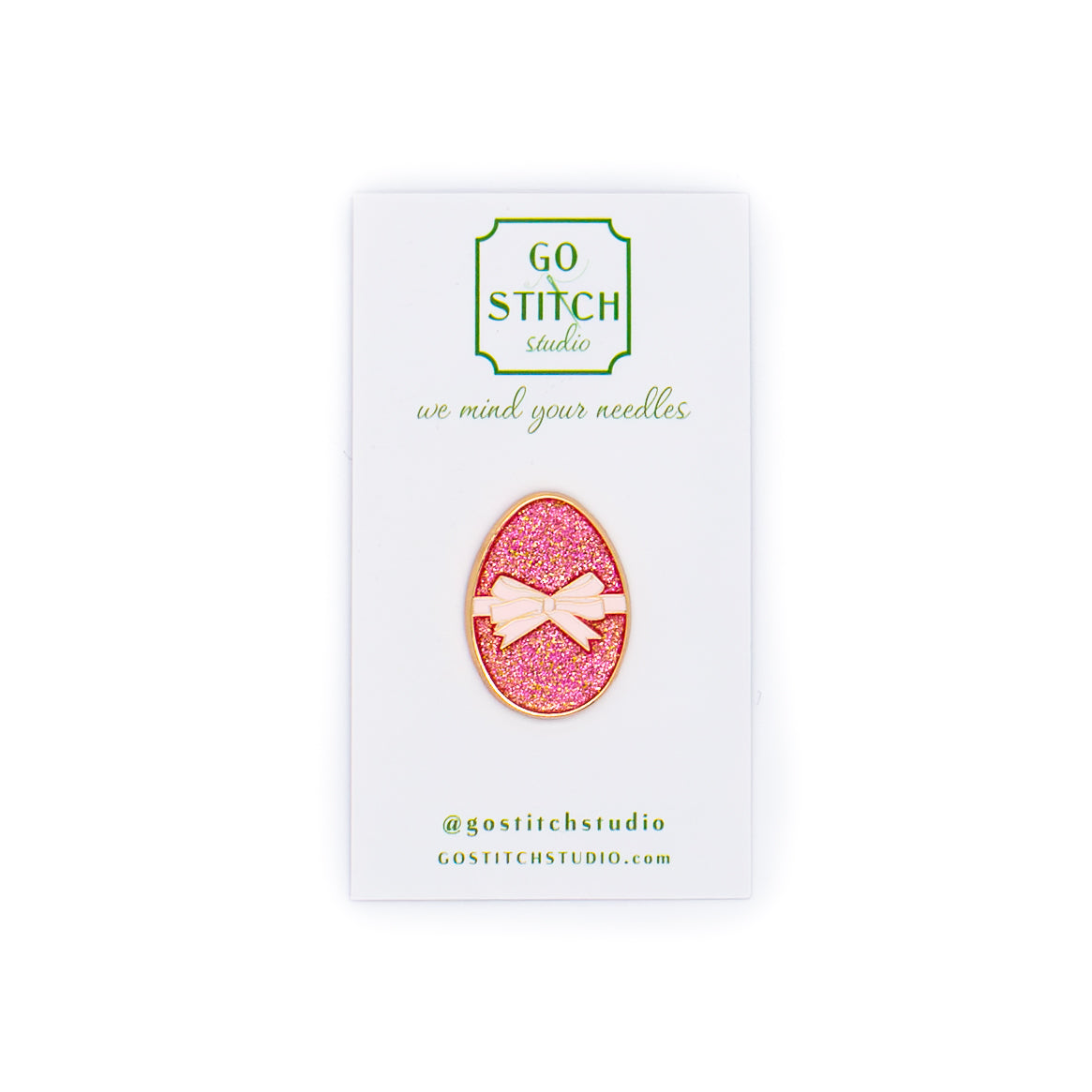 Pink Champagne Egg Needle Minder