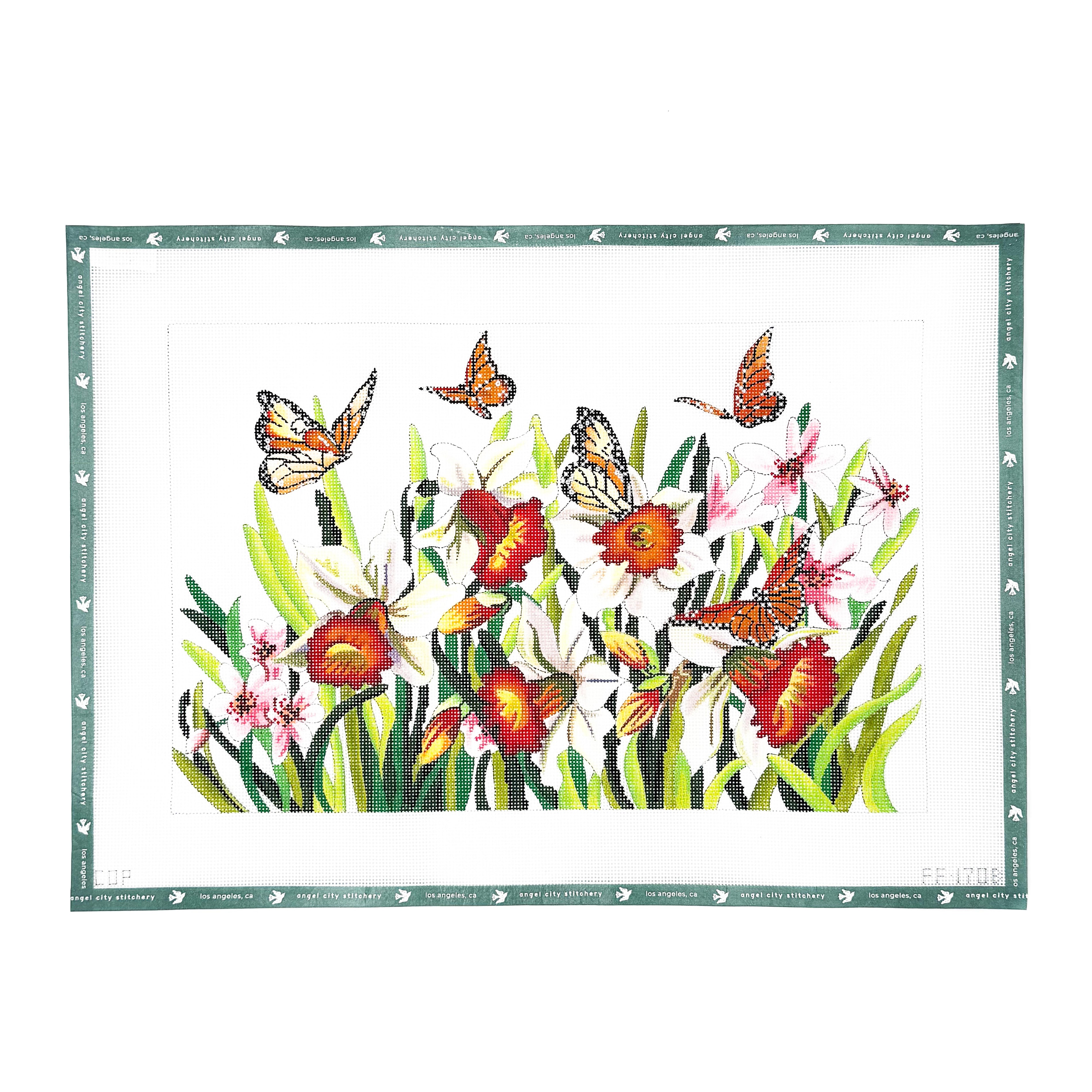 Daffodils and Monarch Butterflies (FF170B)