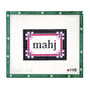 Mahj text with a decorative border needlepoint canvas by Angel City Stitchery