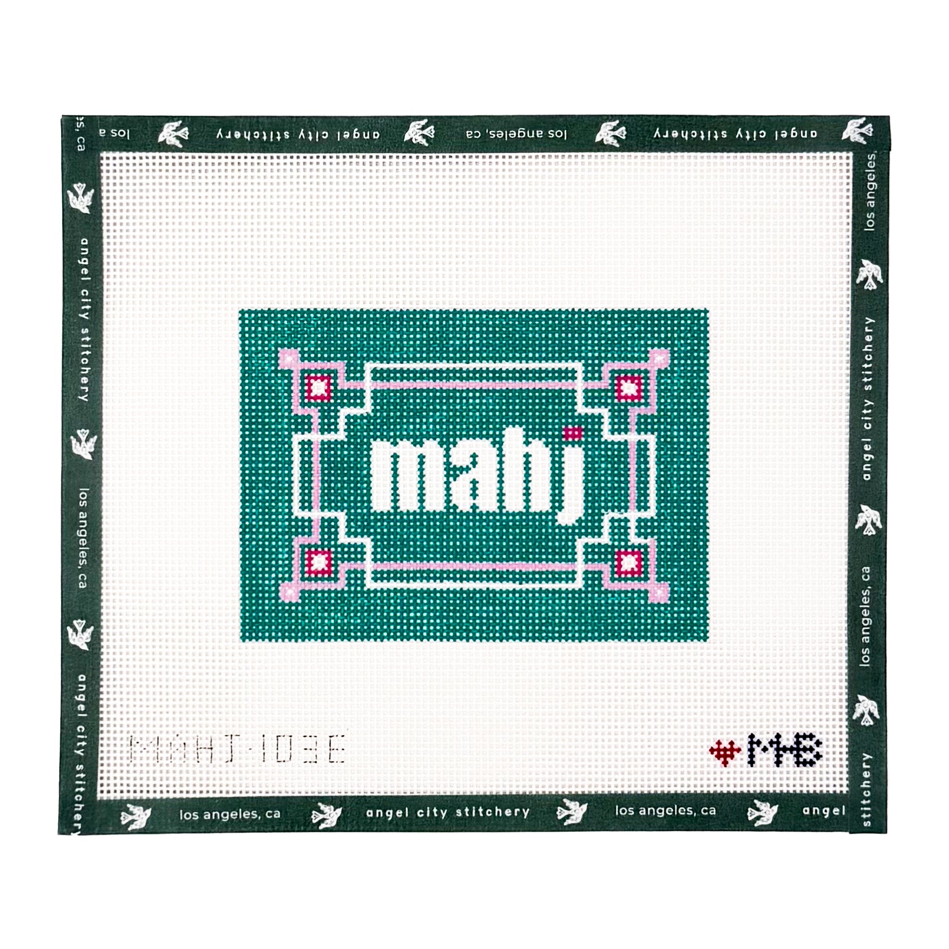 Key Corner Mahjong Insert – Teal Lilac Pink