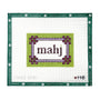 Mahj text with a decorative border needlepoint canvas by Angel City Stitchery