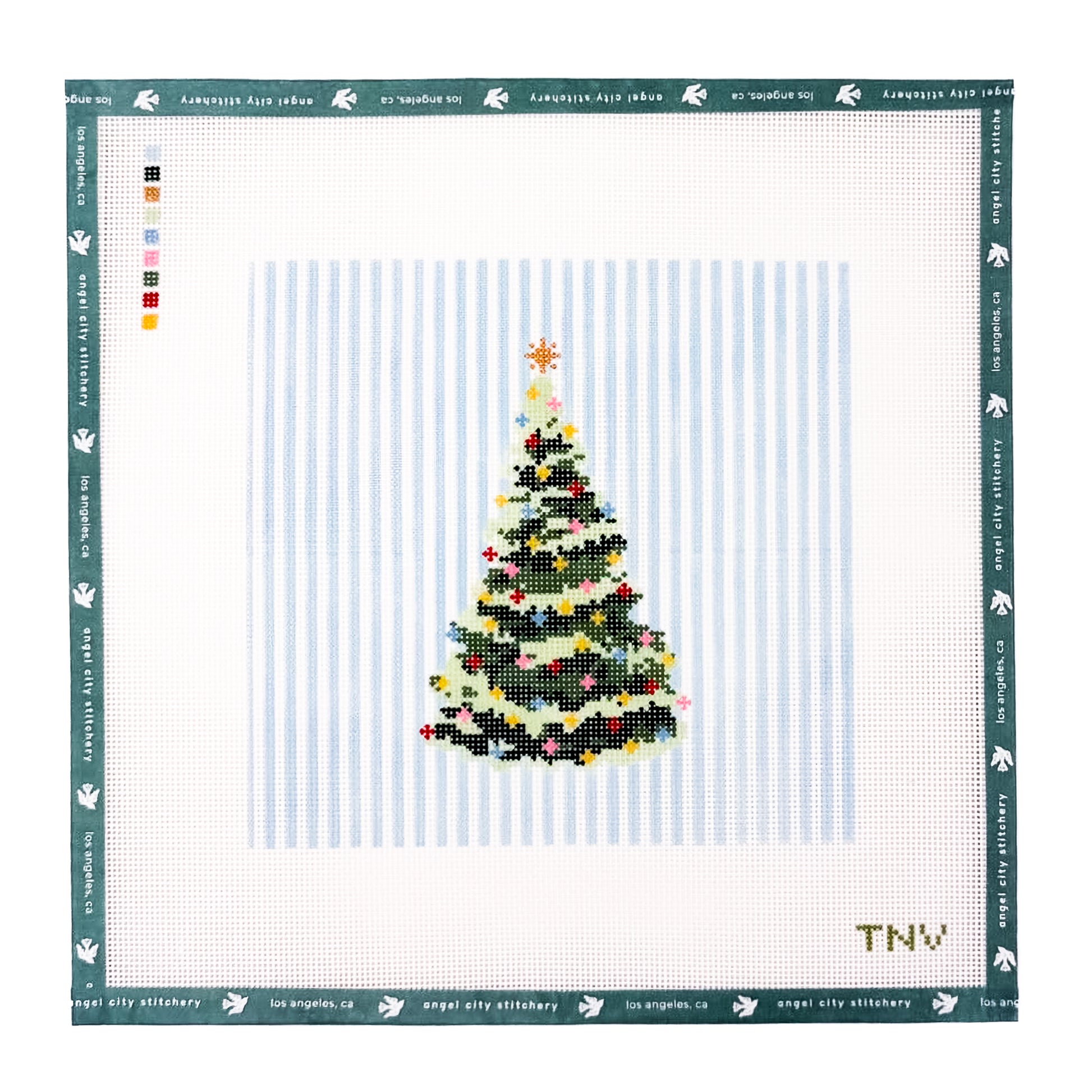 Christmas Tree on Stripes