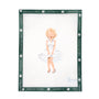 Marilyn Monroe in her iconic white halter dress holding down her skirt needlepoint canvas by Angel City Stitchery