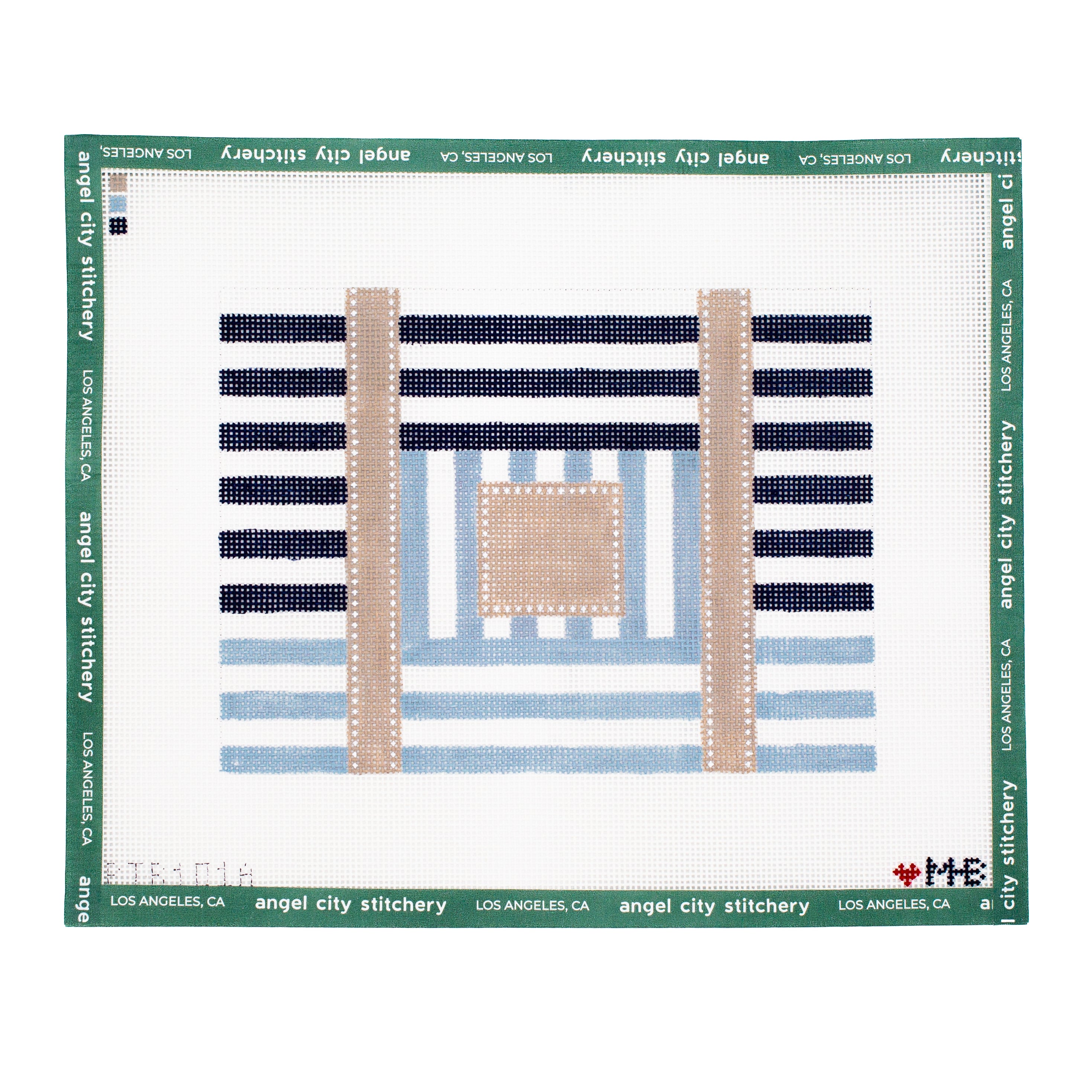Multi Stripe Tote (Navy Sky)