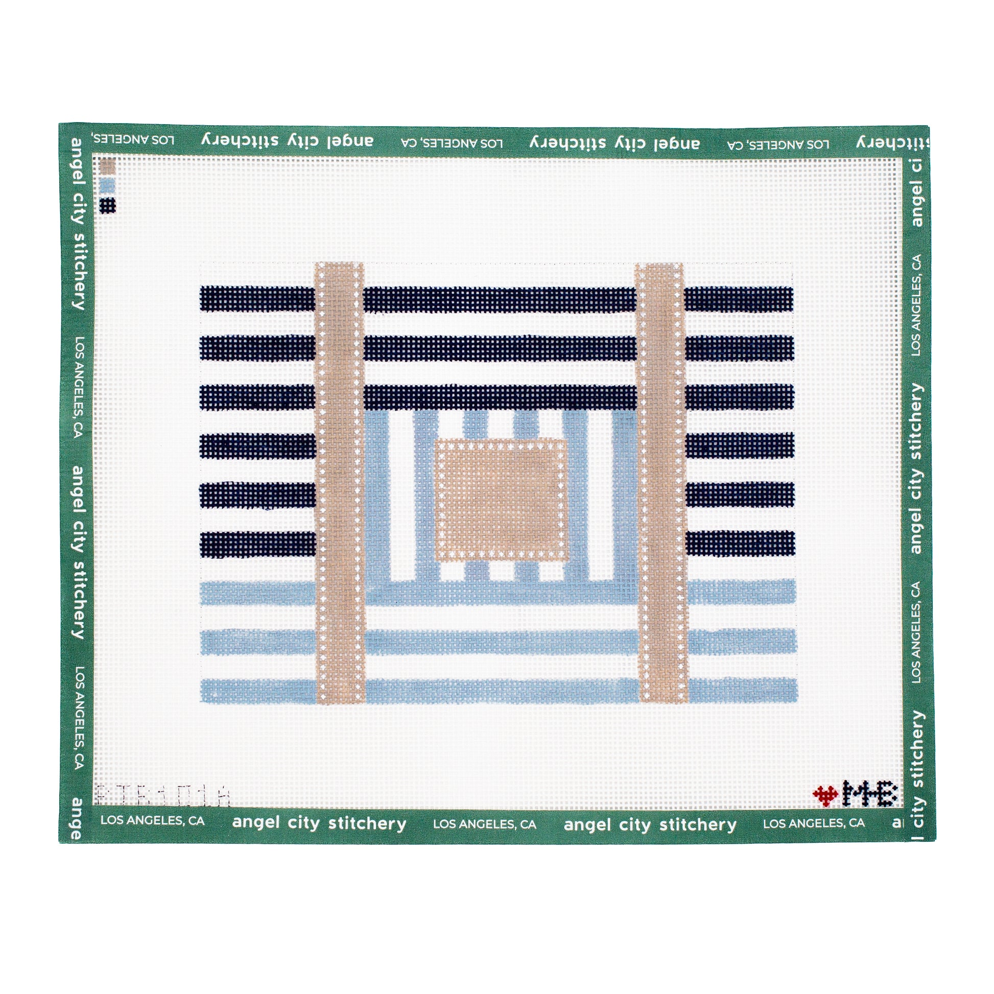 Multi Stripe Tote (Navy Sky)