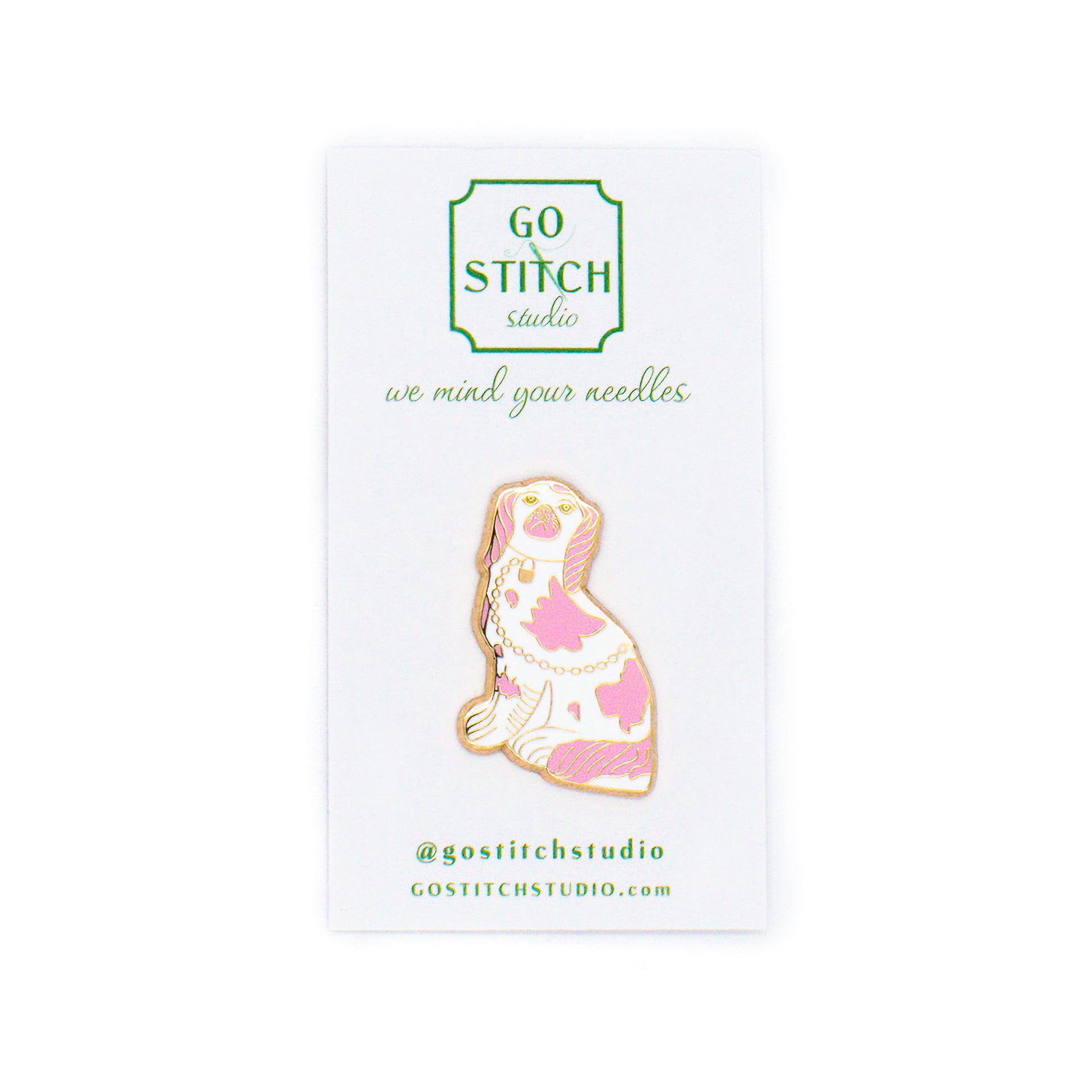 Pink Staffordshire Dog Needle Minder