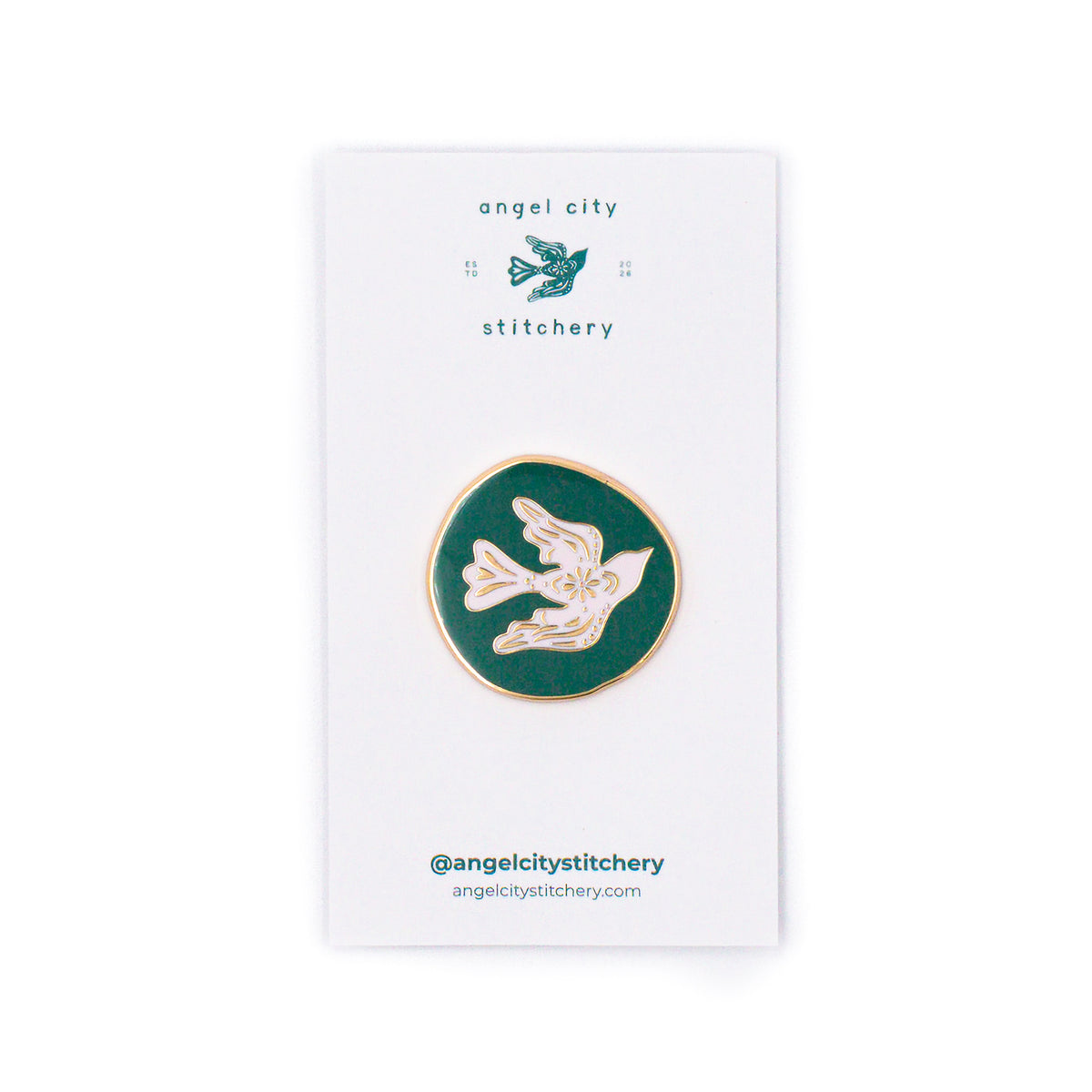Angel City Needle Minder (Circle) by Angel City Stitchery LA — needlepoint accessory from Angel City Stitchery