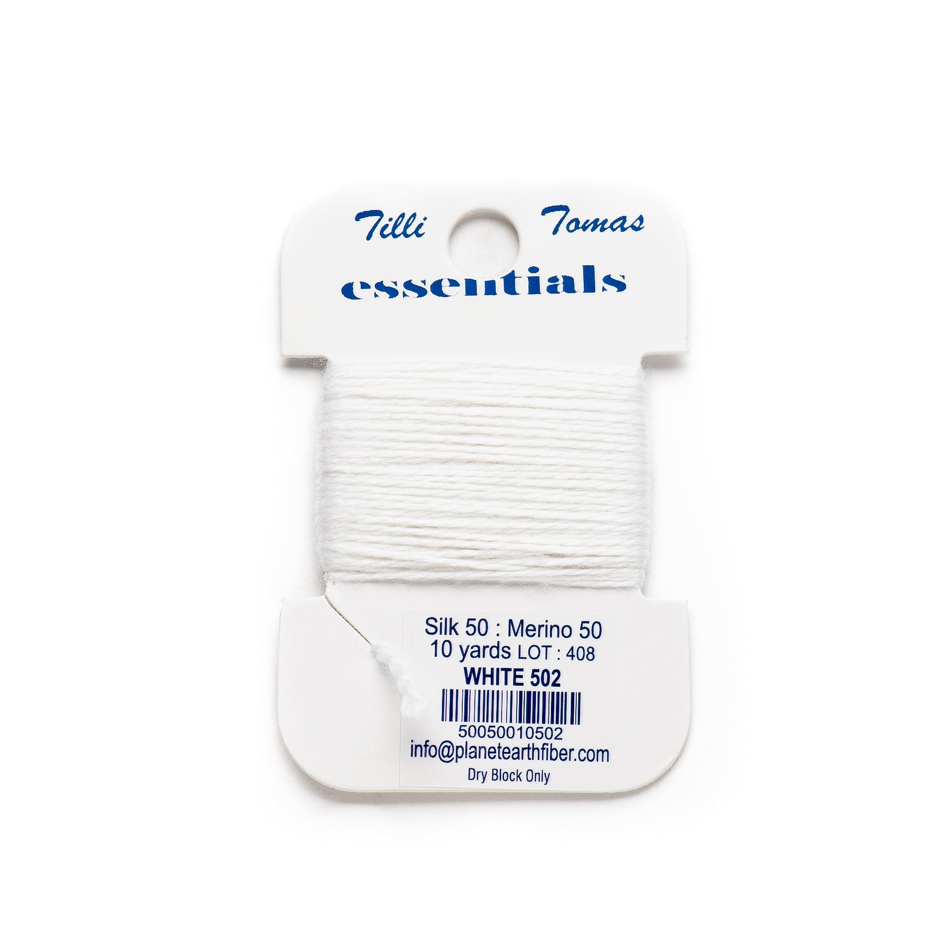 Essentials Cards - 502 White — silk card for needlepoint, 18 mesh