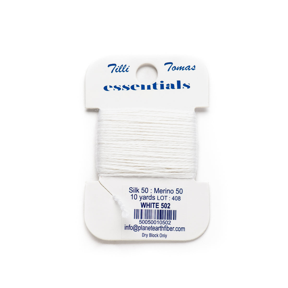 Essentials Cards - 502 White — silk card for needlepoint, 18 mesh