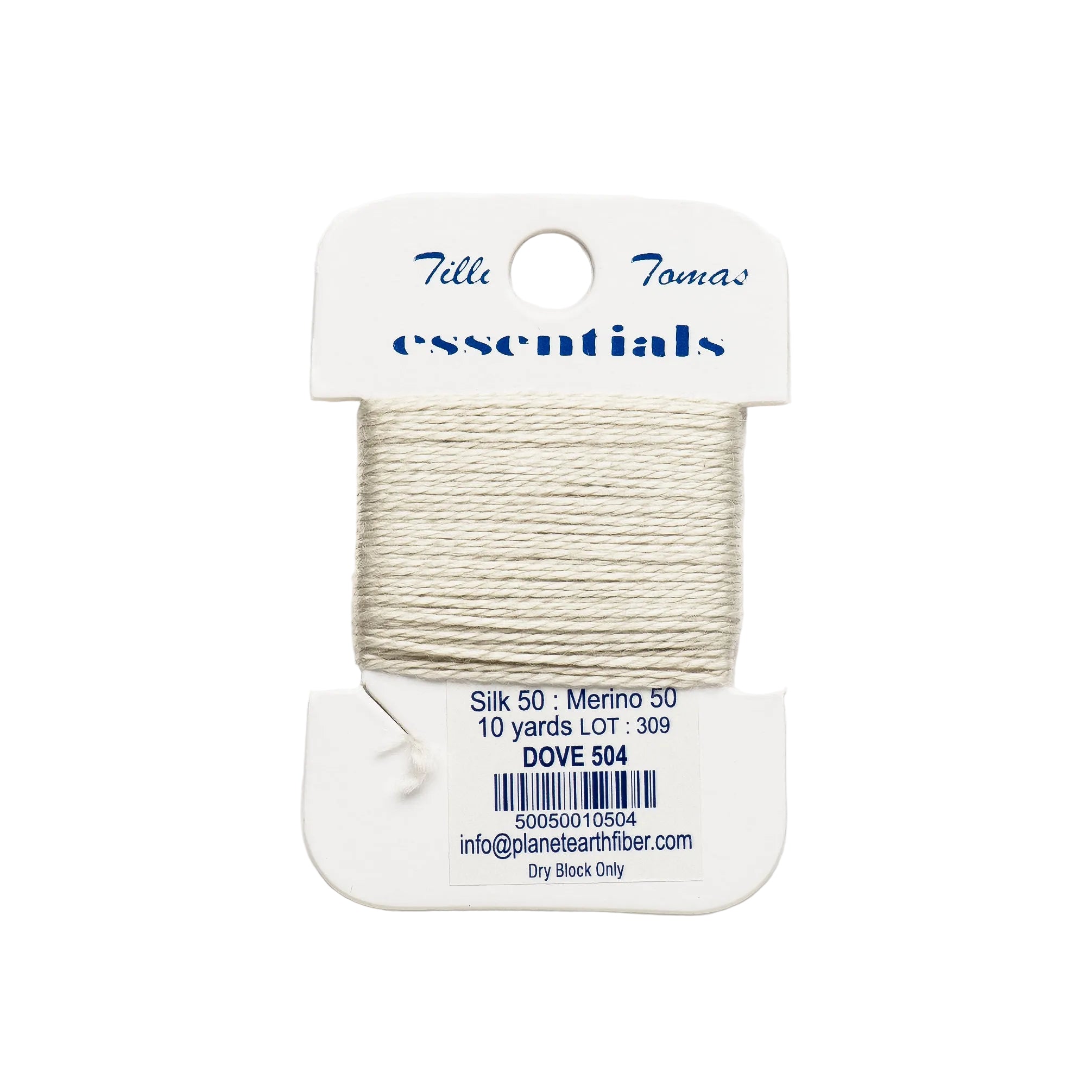Essentials Cards - 504 Dove — silk card for needlepoint, 18 mesh