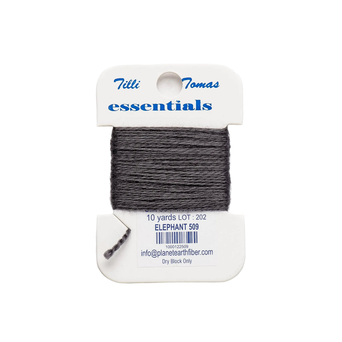 Essentials Cards - 509 Elephant — silk card for needlepoint, 18 mesh