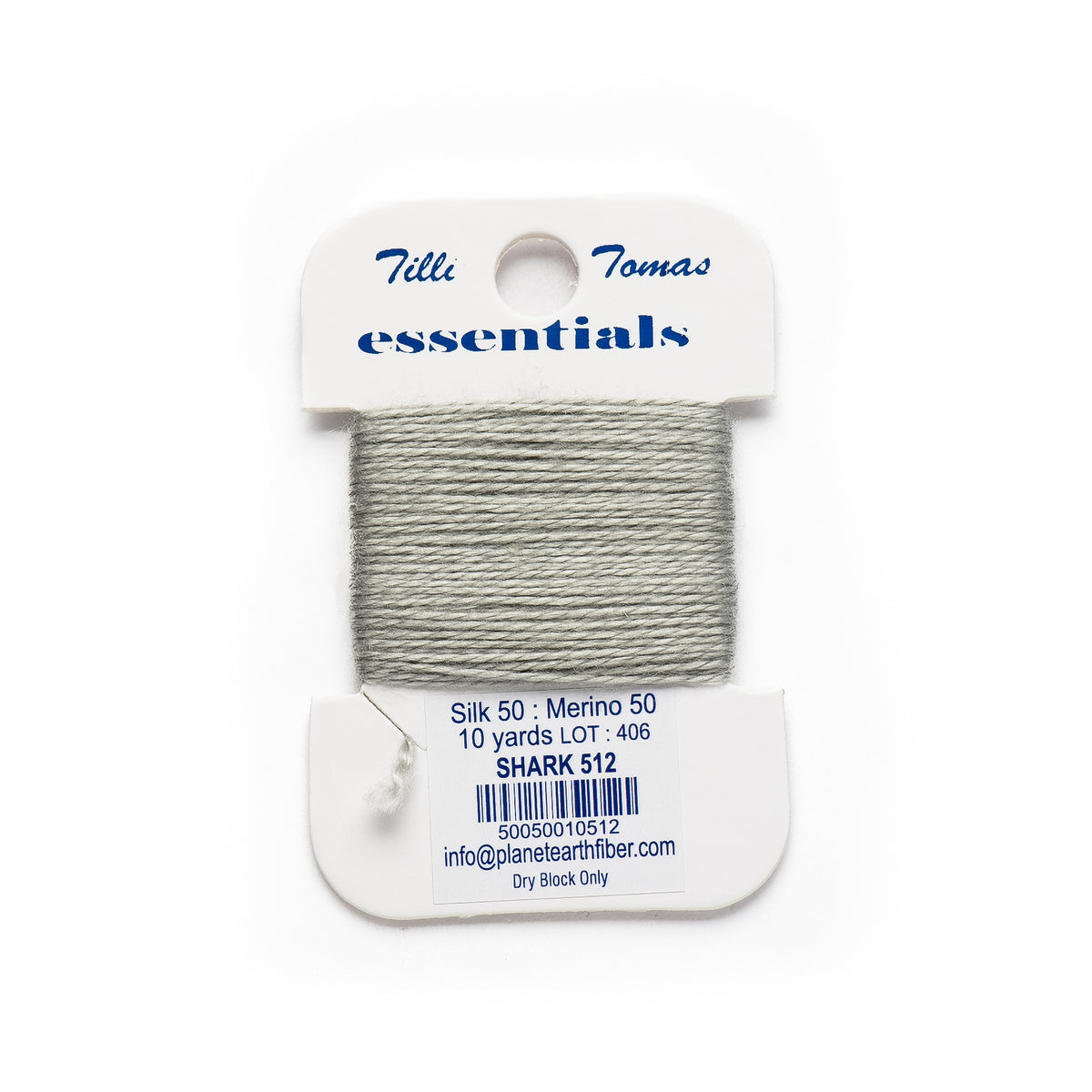 Essentials Cards - 512 Shark — silk card for needlepoint, 18 mesh