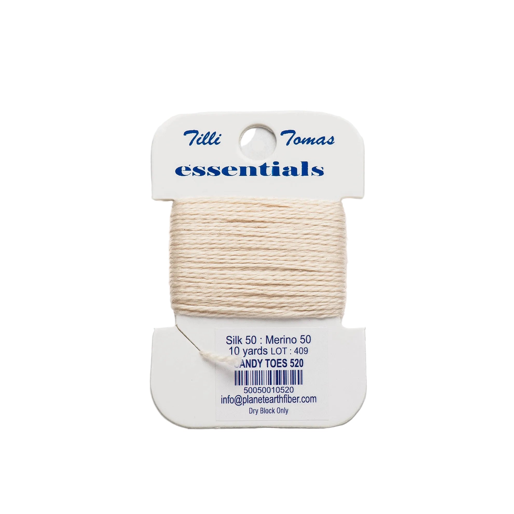 Essentials Cards - 520 Sandy Toes — silk card for needlepoint, 18 mesh