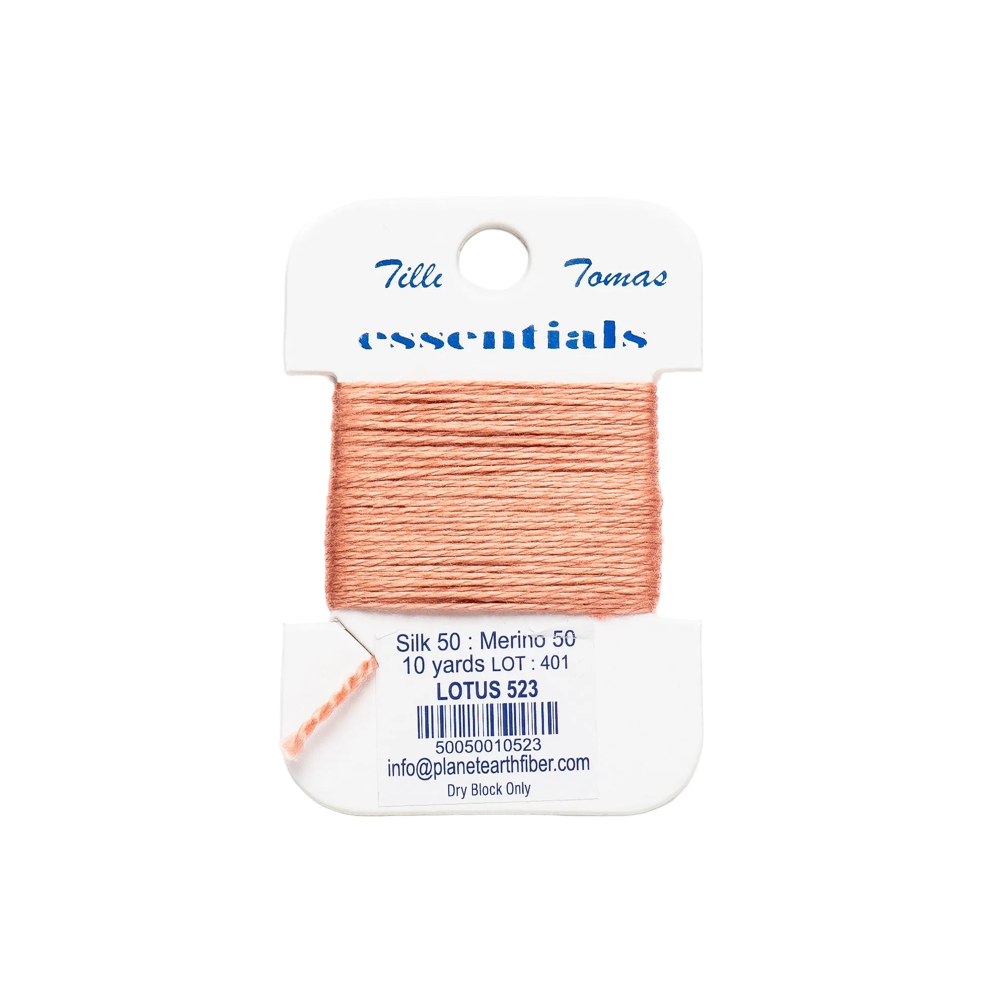 Essentials Cards - 523 Lotus — silk card for needlepoint, 18 mesh