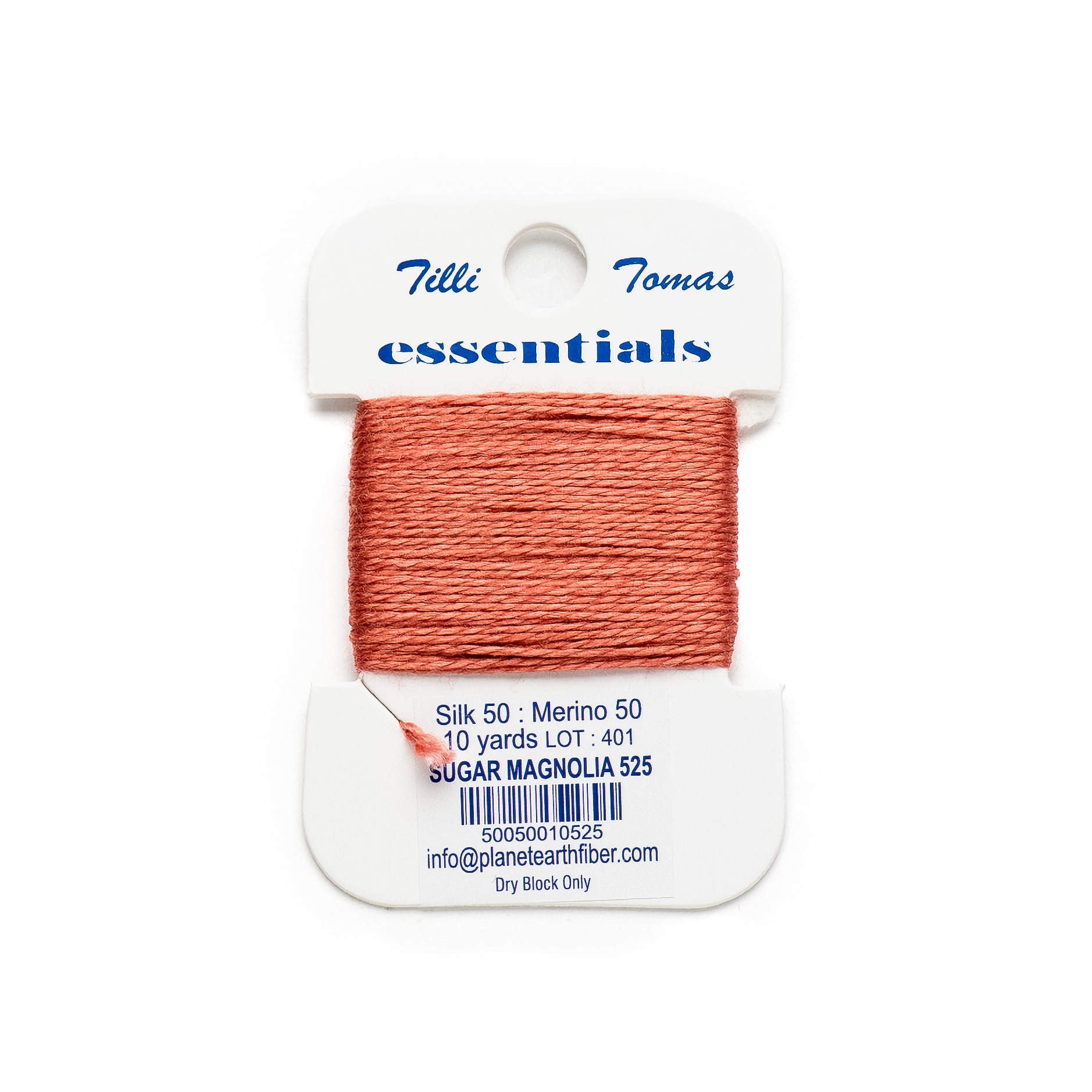Essentials Cards - 525 Sugar Magnolia — silk card for needlepoint, 18 mesh