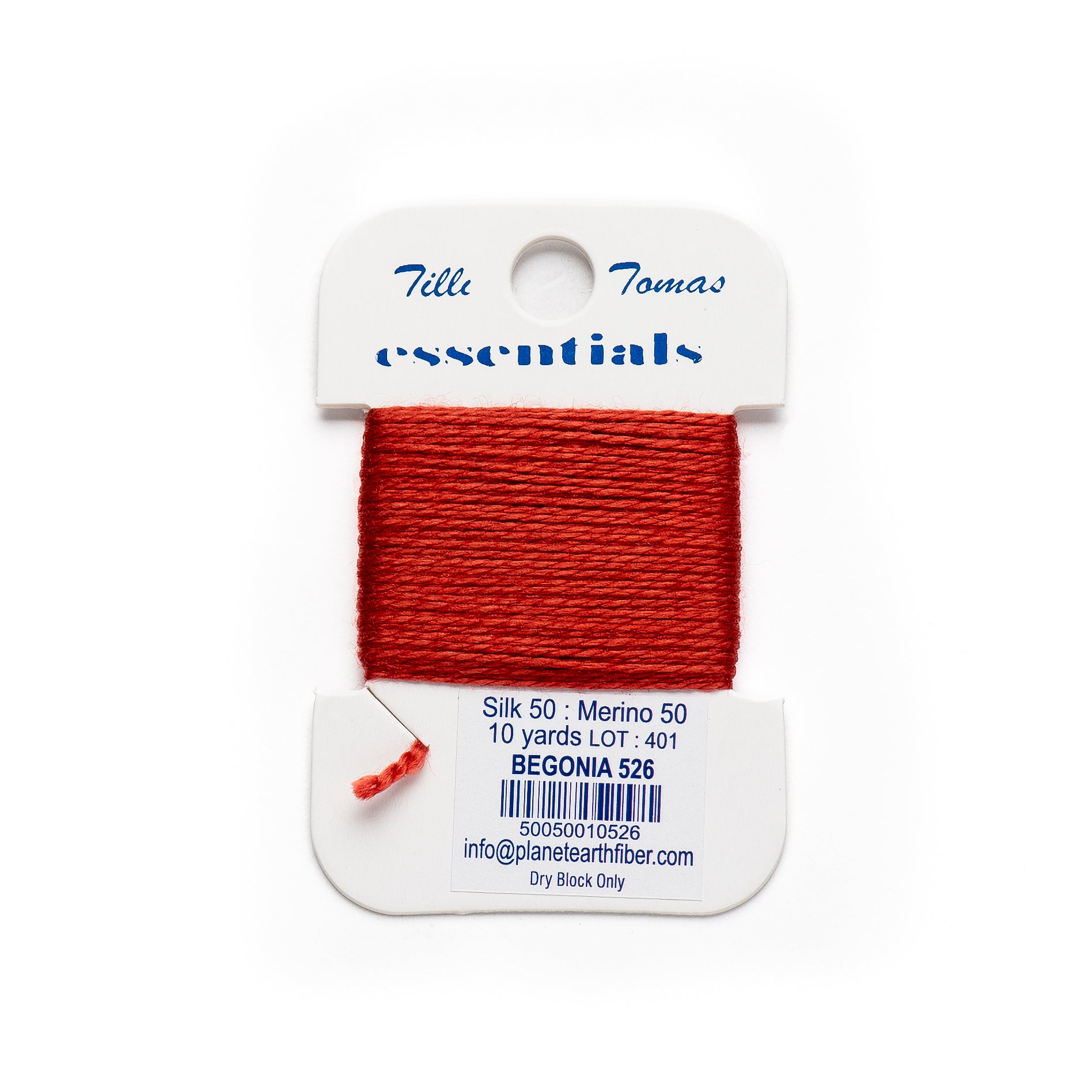 Essentials Cards - 526 Begonia — silk card for needlepoint, 18 mesh