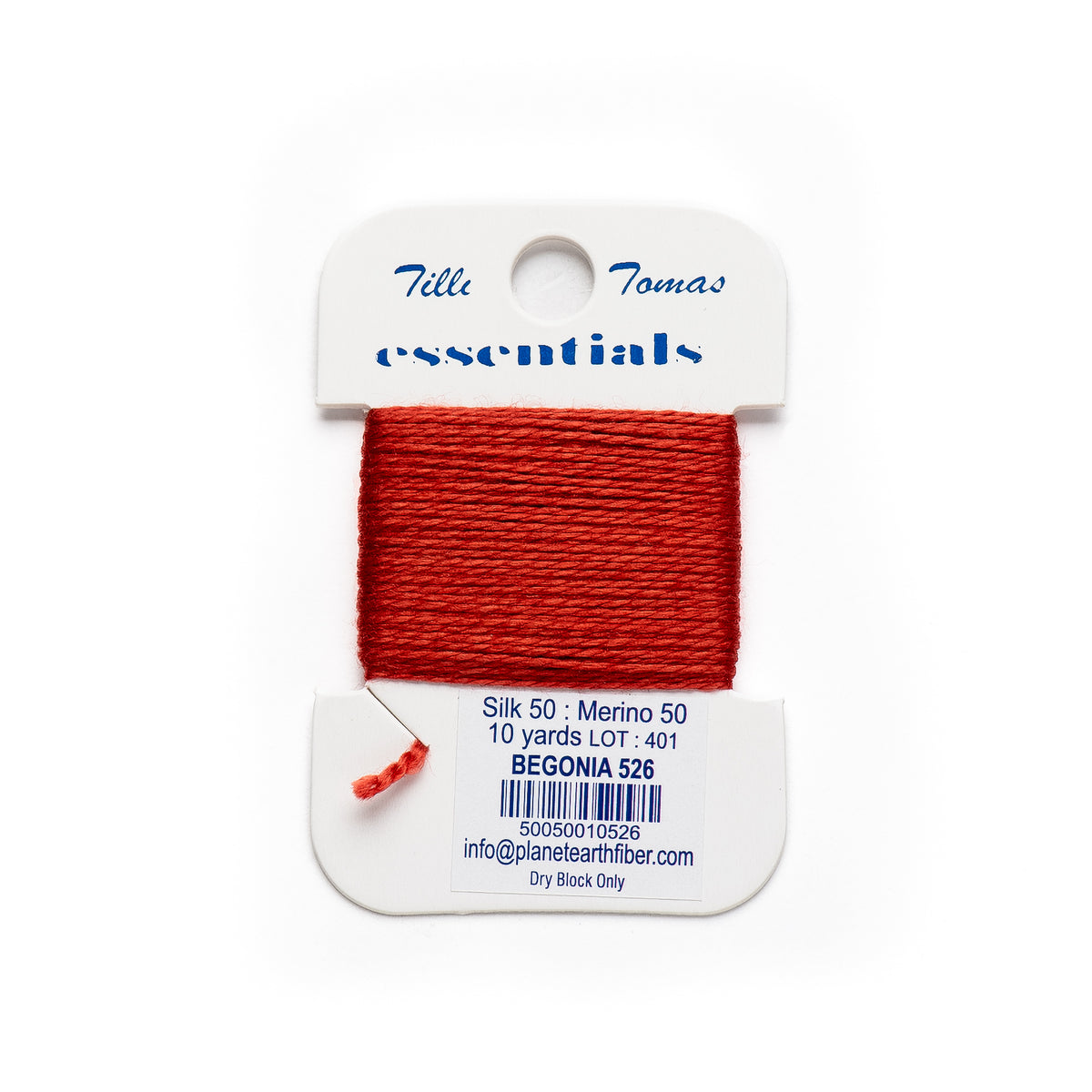 Essentials Cards - 526 Begonia — silk card for needlepoint, 18 mesh