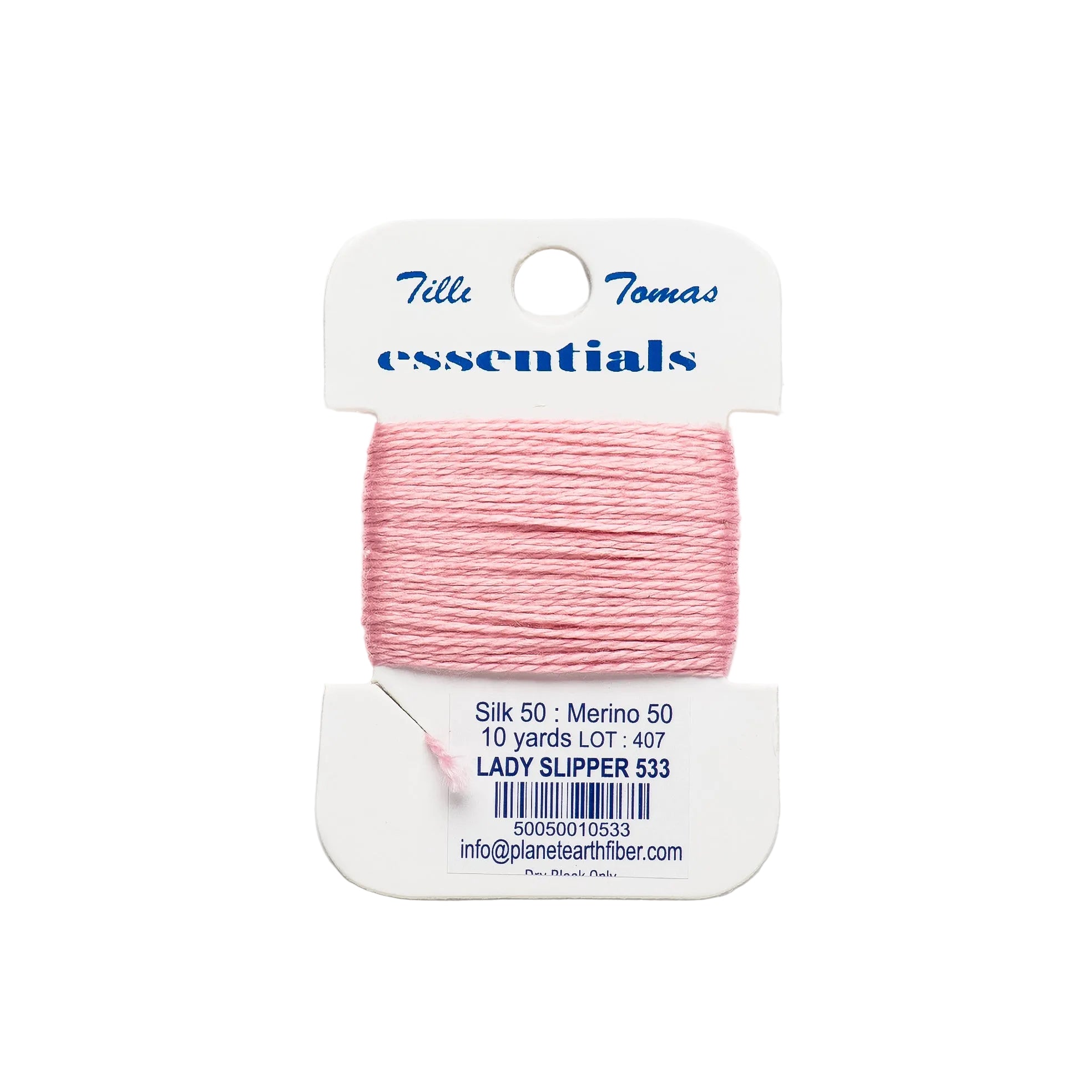 Essentials Cards - 533 Lady Slipper — silk card for needlepoint, 18 mesh