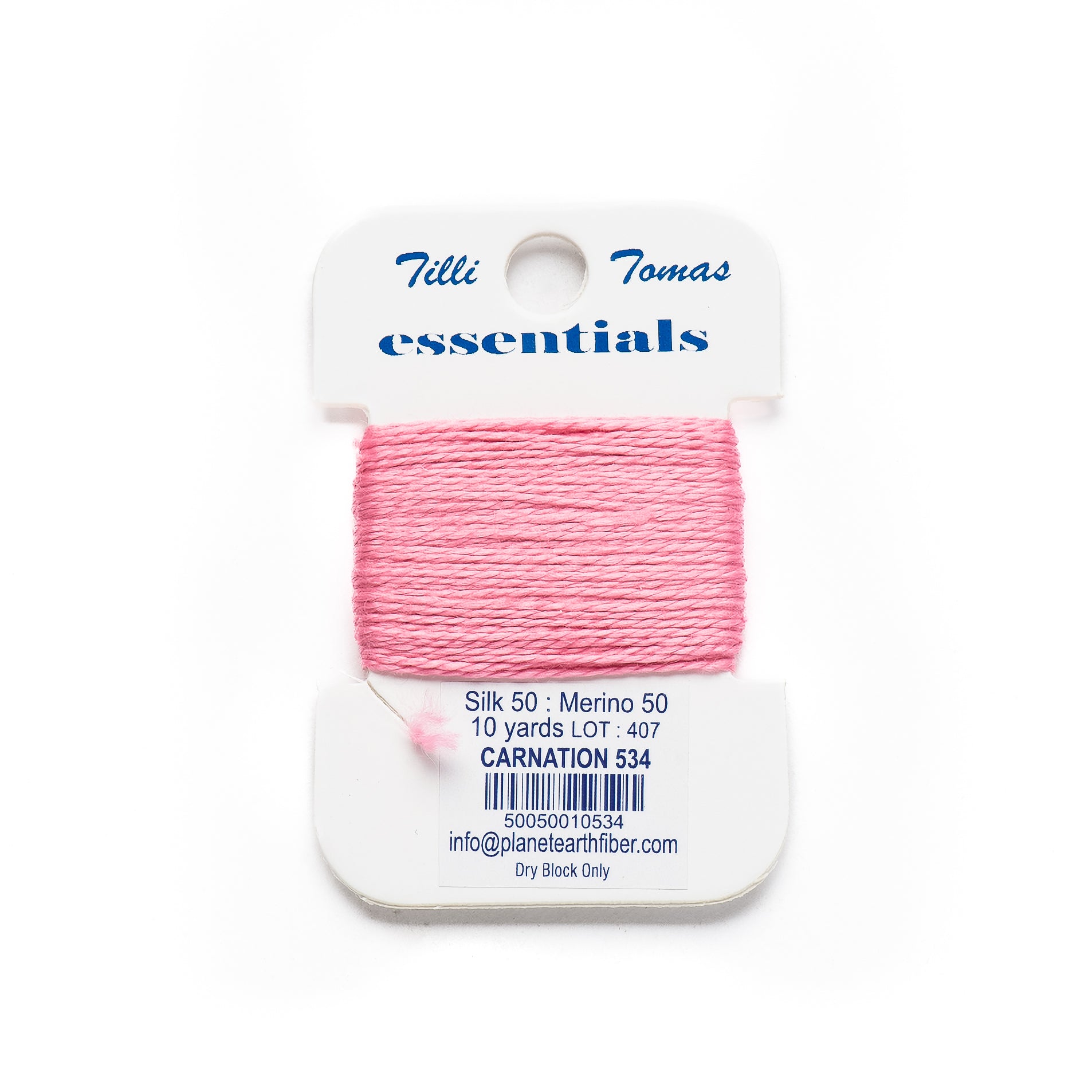 Essentials Cards - 534 Carnation — silk card for needlepoint, 18 mesh