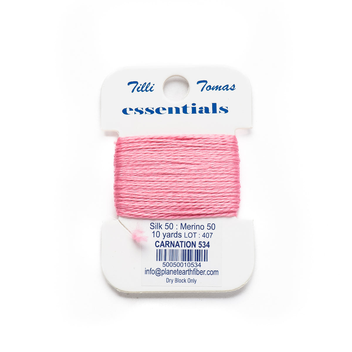 Essentials Cards - 534 Carnation — silk card for needlepoint, 18 mesh