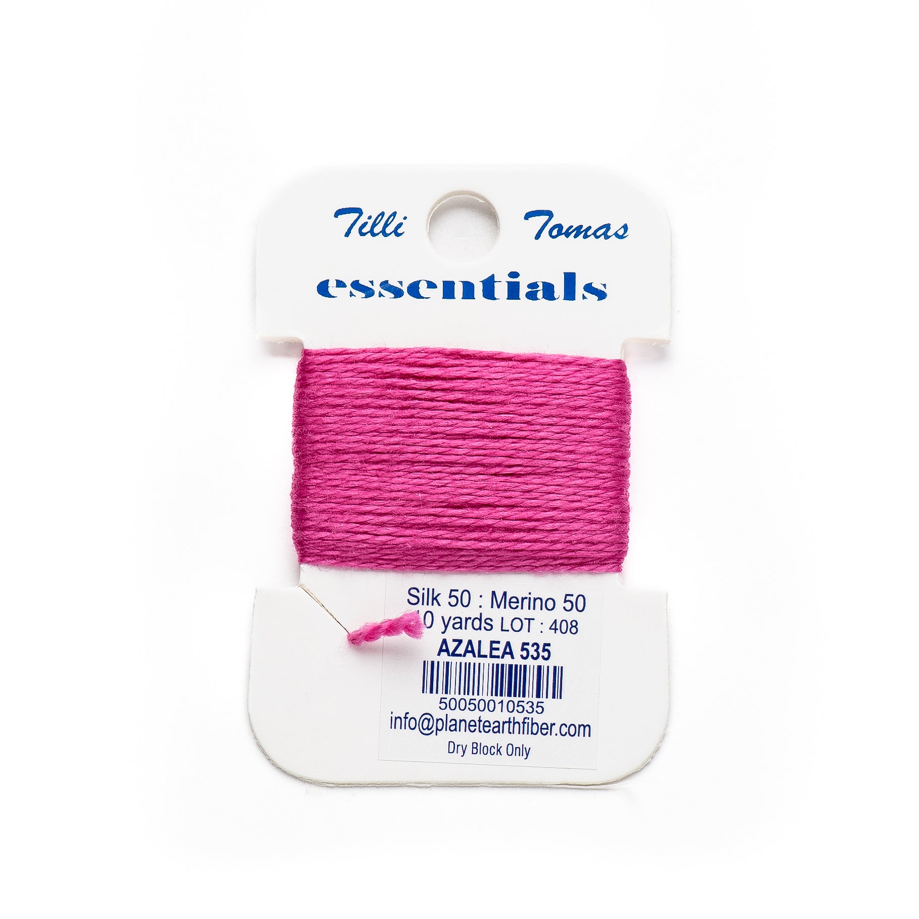 Essentials Cards - 535 Azalea — silk card for needlepoint, 18 mesh