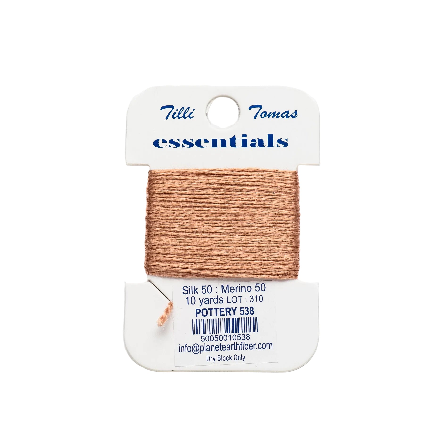 Essentials Cards - 538 Pottery — silk card for needlepoint, 18 mesh